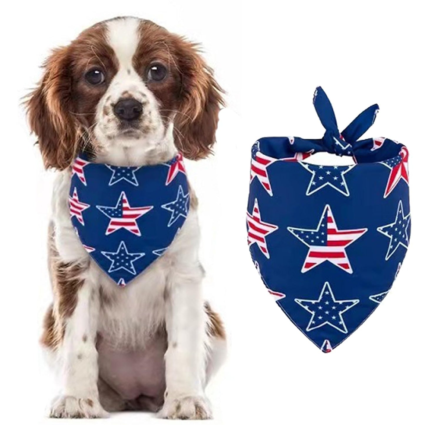Patriotic Memorial Day Dog Bandana Summer Popsicle for Small Medium Dogs