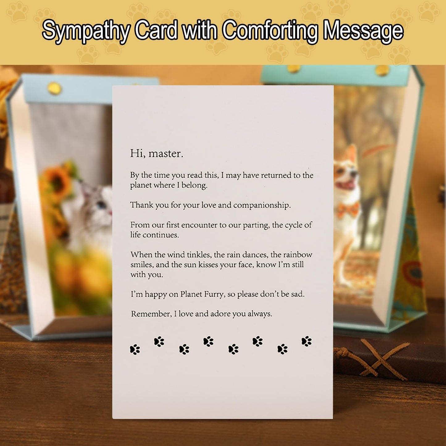 Pet Memorial Suncatcher Hanging Ornament, Dog Memorial Gifts for Loss of Dog, Sympathy Dog and Cat Remembrance Gifts
