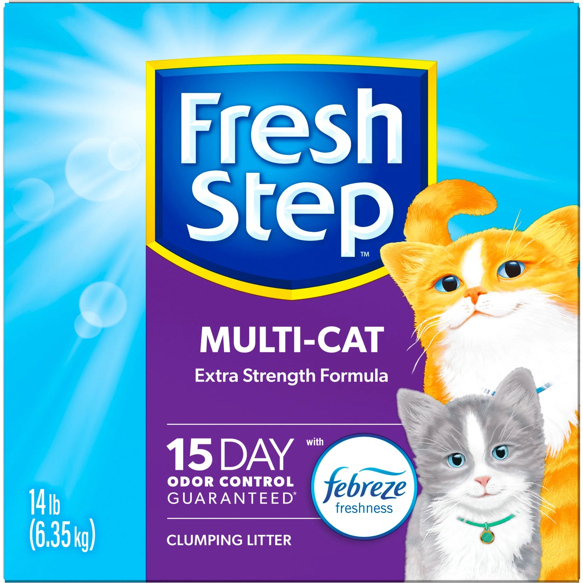 Multi-Cat Scented Clumping Cat Litter with the Power of Febreze, 14 Lbs