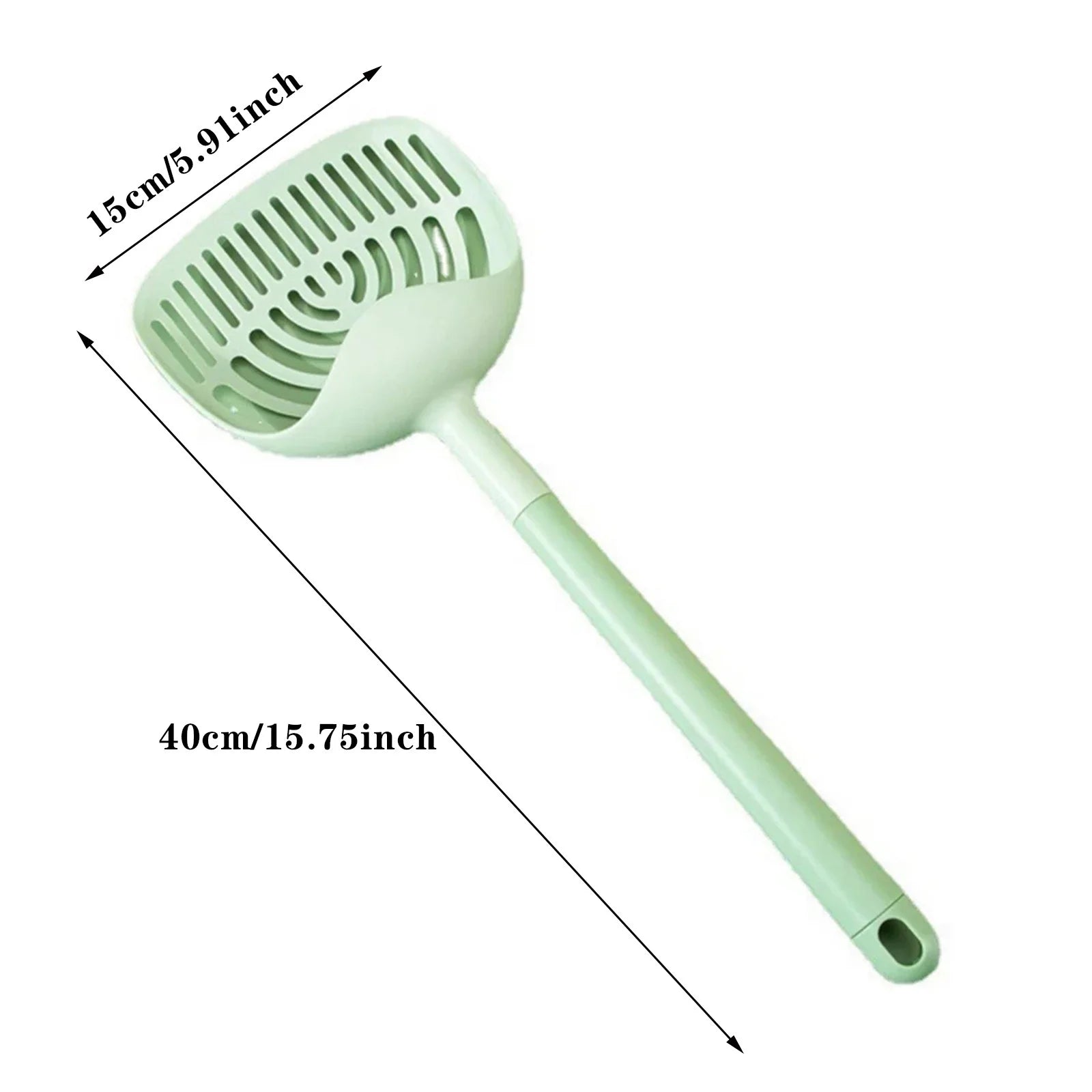 Long Handled Cat Litter Fine Hole Cat Poop Shovel Large Cat Litter Rabbit Hole Foods Cat Attract Additive Bags Pretty Kitty Litter Cat Litter Toilet Small Pet Litter Pellets Cat Garbage,Green