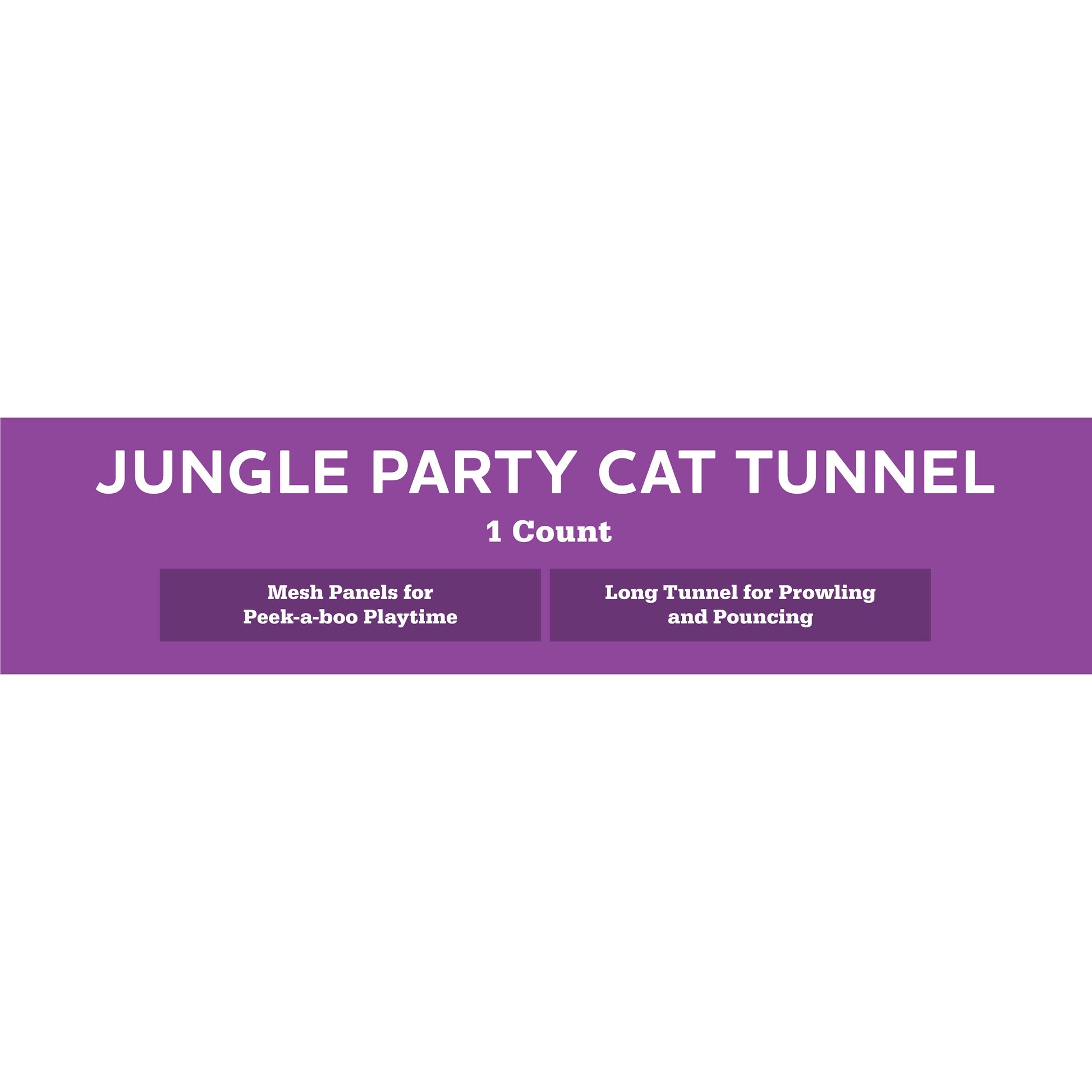 Portable Jungle Party Cove & Cat Tunnel, Multicolored