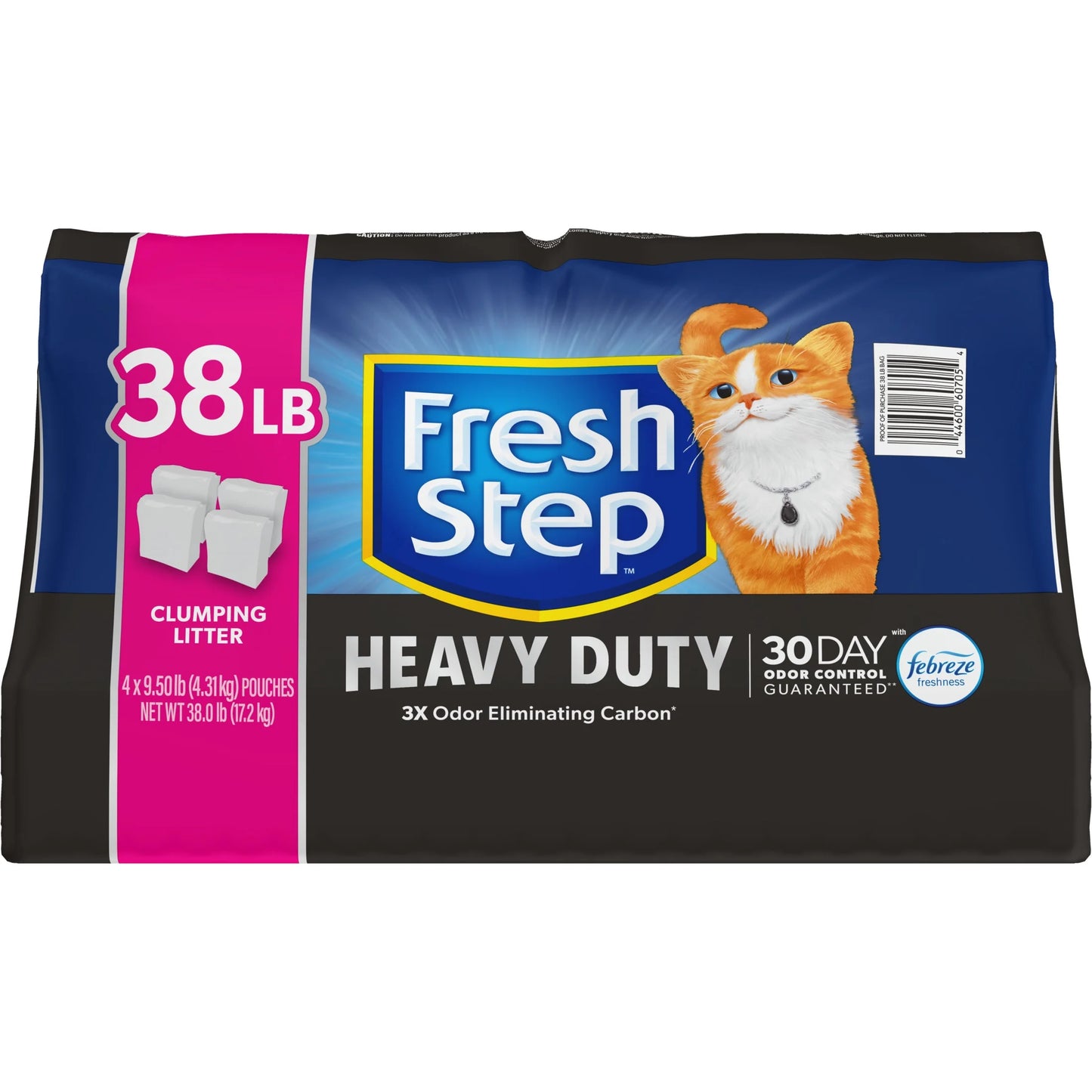 Heavy Duty Clumping Litter with Febreze Freshness, 30 Day Odor Control, 38 Lb