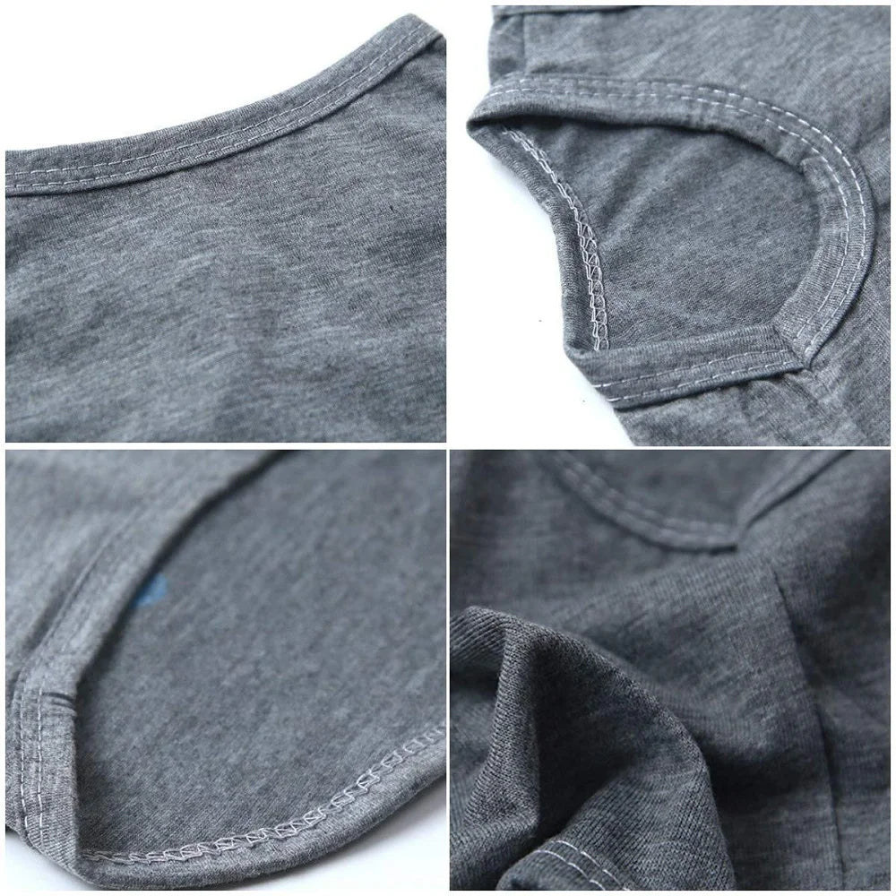 2-Pack Mommy's Boy Dog Shirt for Male Puppies - Apparel for Small Dogs, Including Chihuahuas, Yorkies, and Bulldogs (Small, Gray and Orange)