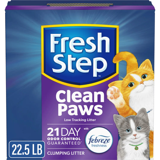 Clean Paws Multi-Cat Scented Clumping Litter with the Power of Febreze, 22.5 Lbs