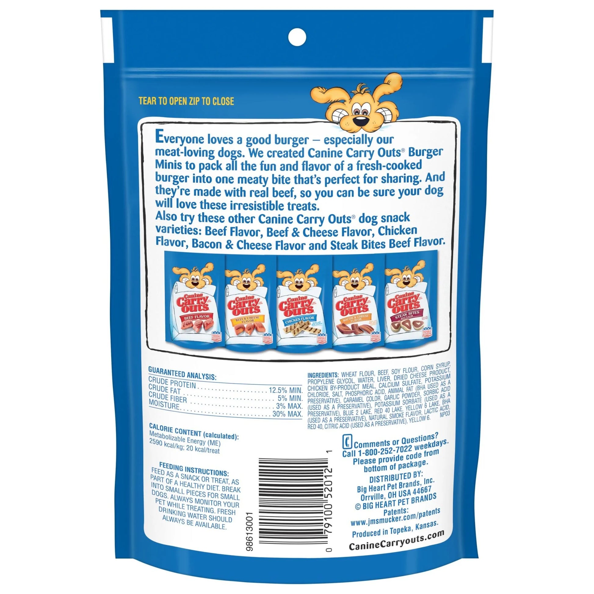 Beef Flavor Burger Minis Dog Treats, 4.5 oz Bag