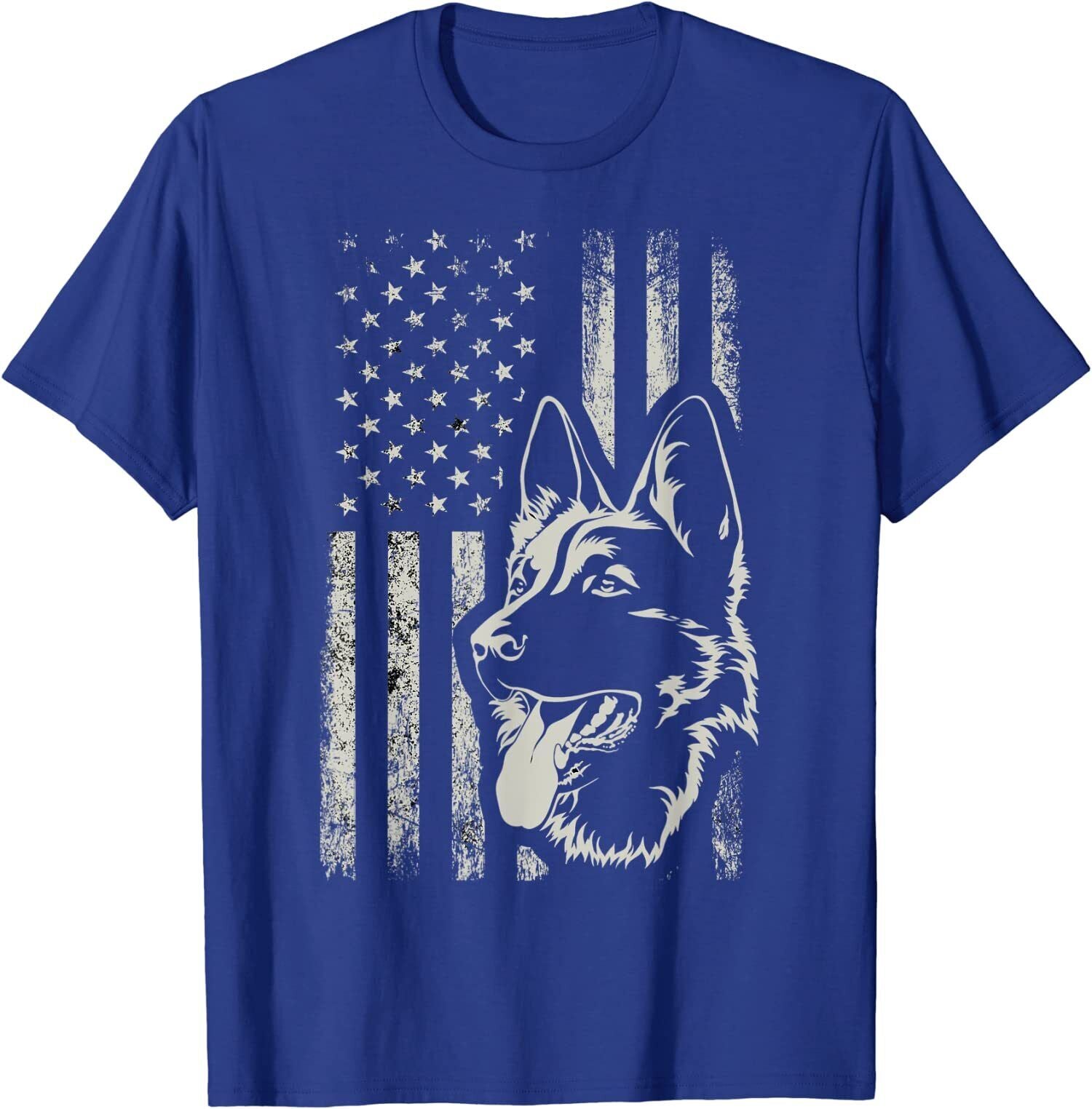Patriotic German Shepherd AMERICAN FLAG 4Th of July Unisex T-Shirt