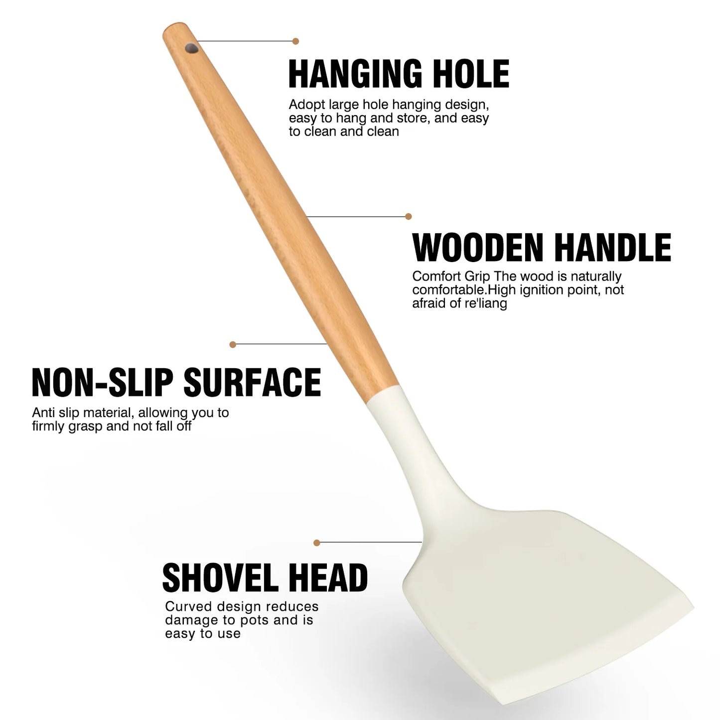 35 Silicone Cooking Utensils Set - 446°F Heat Resistant Silicone Kitchen Utensils for Cooking Sets, BPA FREE Kitchen Utensil Spatula Set for Non-Stick Cookware, Kitchen Gadgets (Cream White)