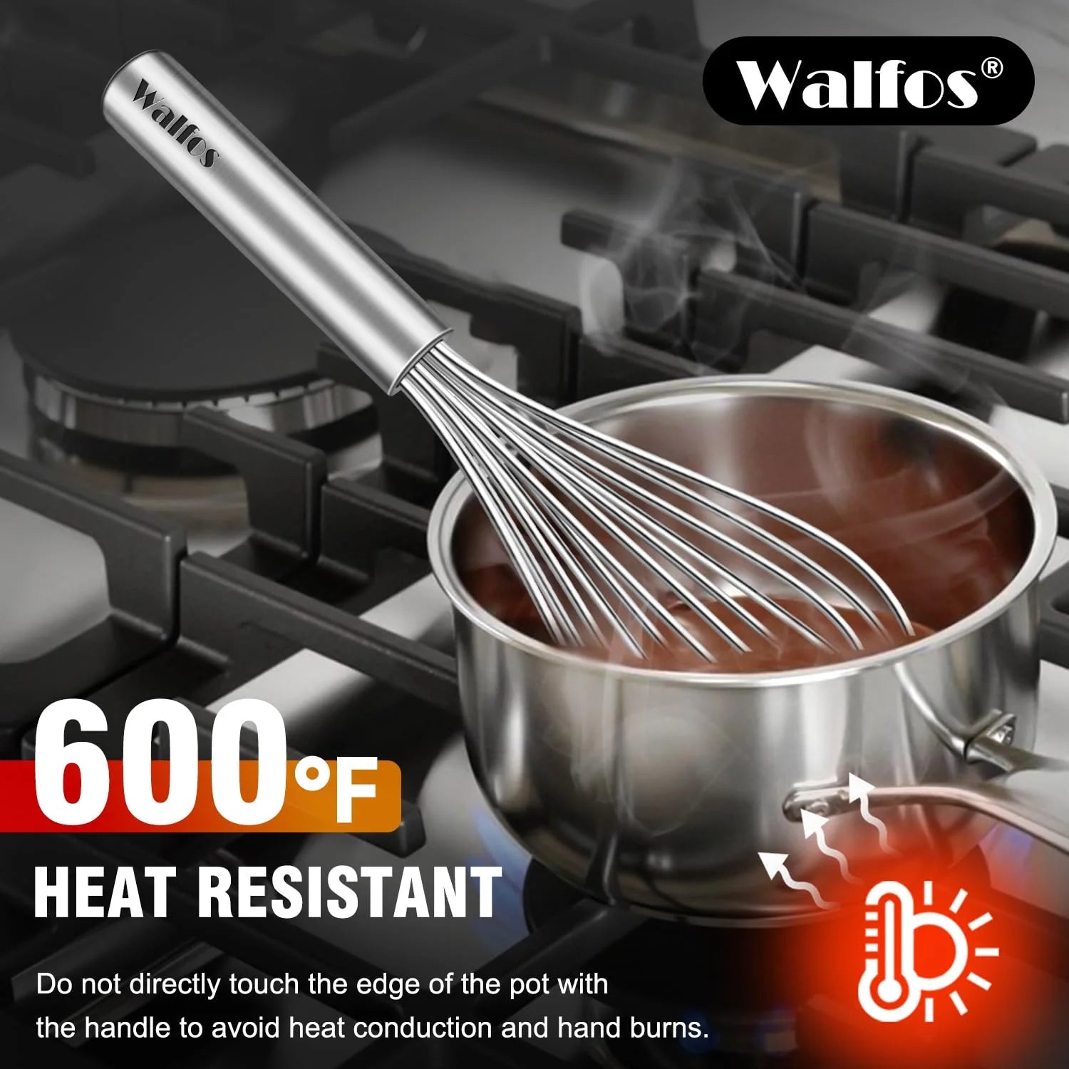 Whisk,304 Stainless Steel Whisk,No-Rust 7+9+11Inch Whisks for Cooking Nice for Blending,Whisking,Beating.Heat Resistant 600°F Dishwasher Safe. Heavy Duty Kitchen Whisk.17.7+22.8+27.9Cm -SILVER