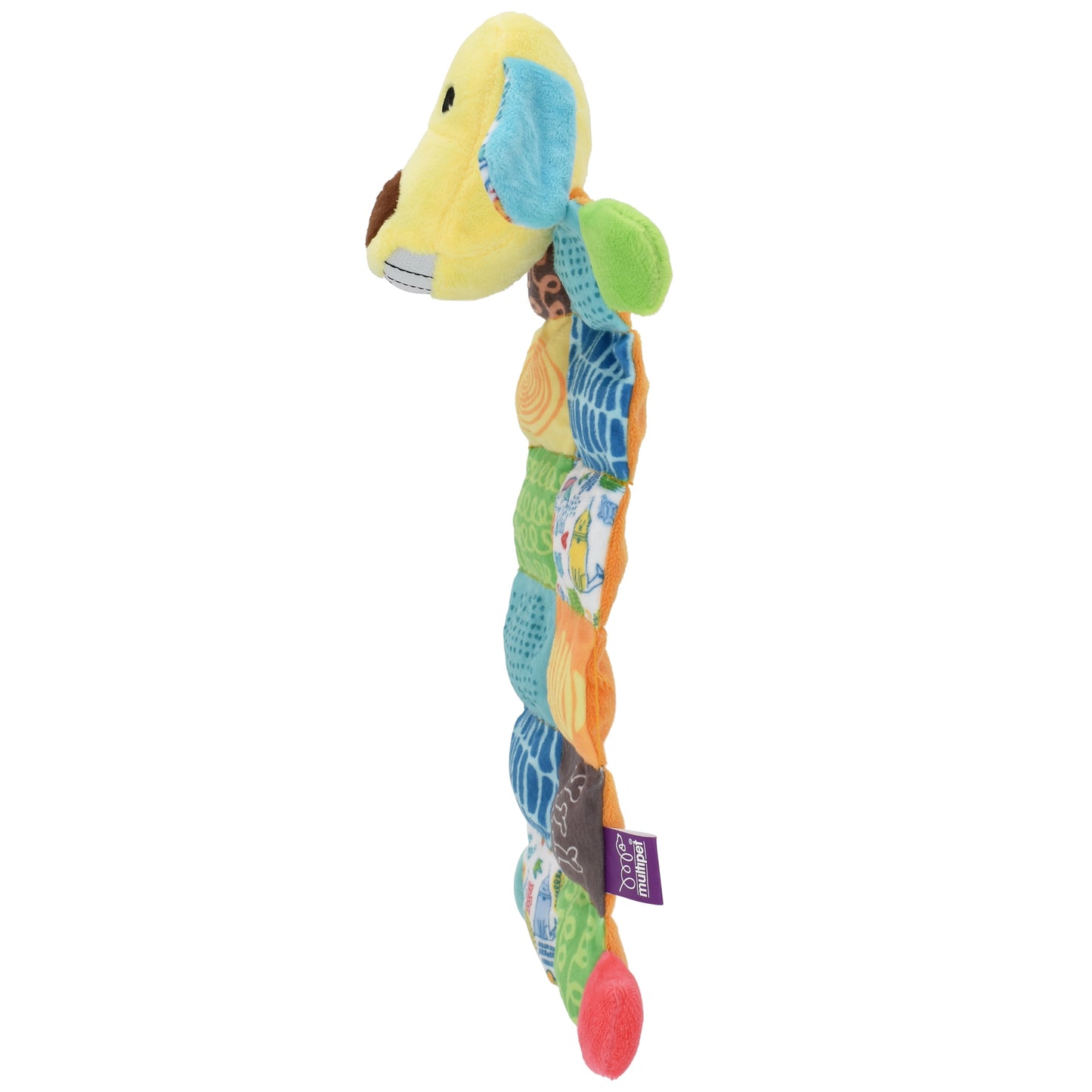 Plush Dog Toy - Smiling Loofa Mat, 12 Inches with 13 Squeakers