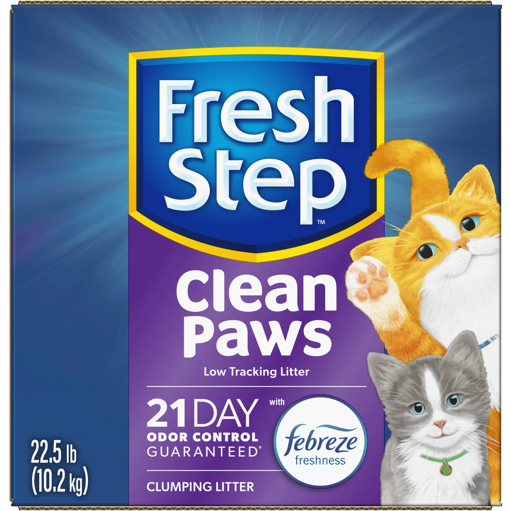Clean Paws Multi-Cat Scented Clumping Litter with the Power of Febreze, 22.5 Lbs