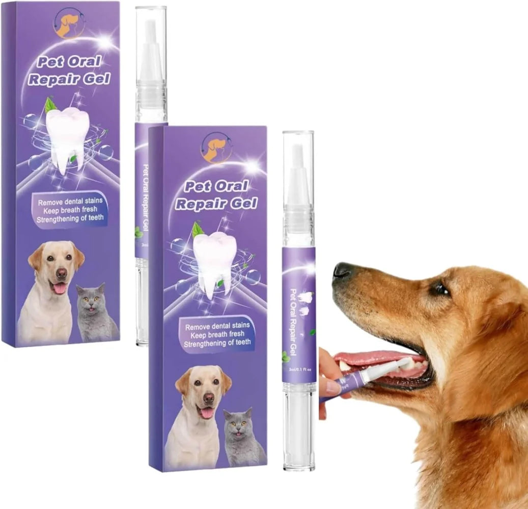 ou Lettuce Pets Toothbrush, Lettuce Pets Dog Toothbrush, Lettuce Pet Oral Repair Gel, Pet Toothbrush Pen, Tooth Cleaning Pen for Dog Cats Dental Care Fresh Breath 