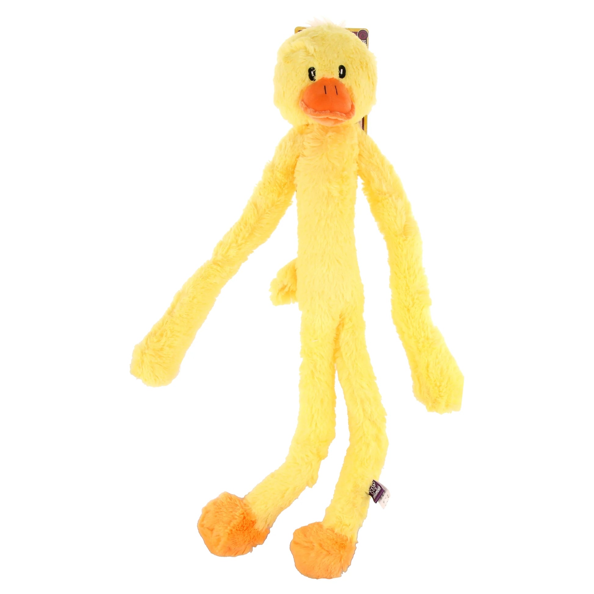 Plush Swingin' Slevins Yellow Duck Dog Toy with Squeakers, 27 Inches