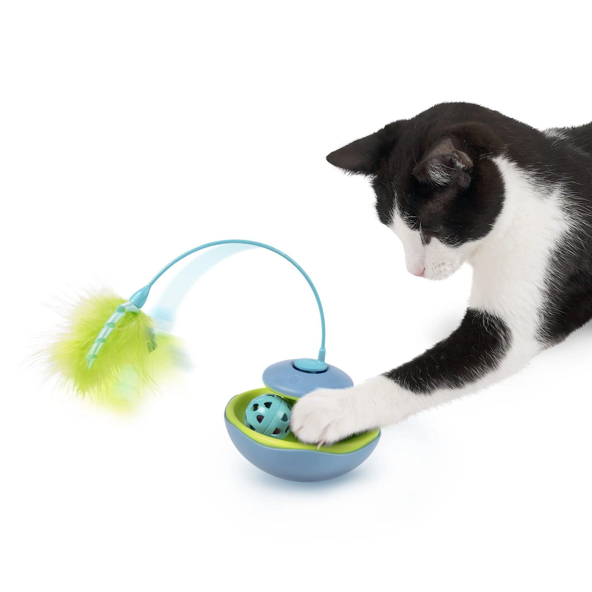 Track Tizzy Motion Cat Toy –Electronic Interactive Pet Toy, Blue