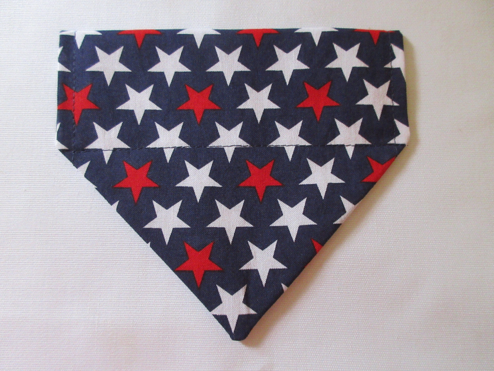 Dog Cat Bandana over the Collar Fourth of July Red White Blue Stars Patriotic Xs