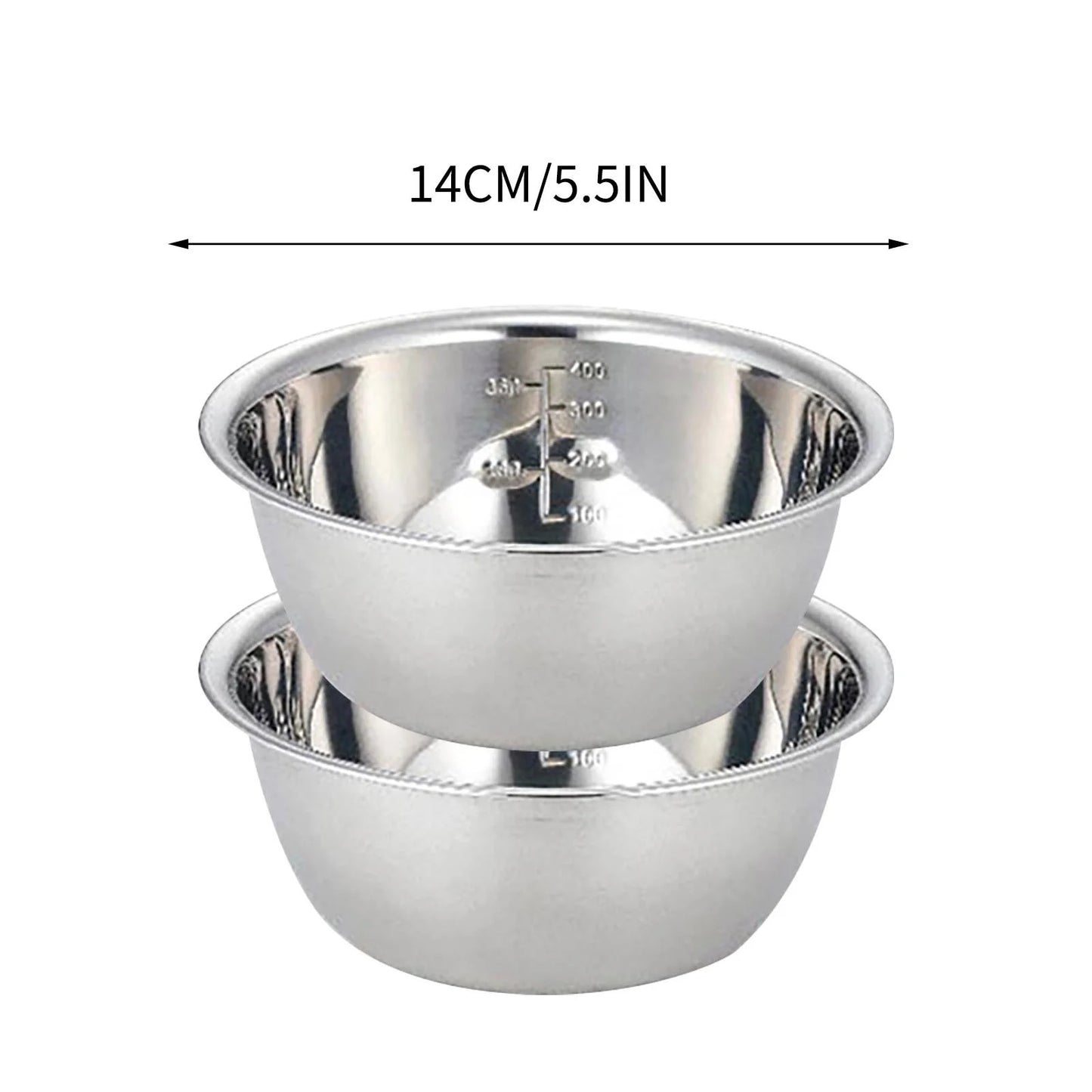 Mixing Bowls 3 Piece Stainless Steel Nesting Bowls Set for Baking & Prepping 5-In-1 Multifunction Large Stainless Steel Mixing Bowl Set, BPA Free, Dishwasher Safe|Kitchen Cooking Baking Supplies