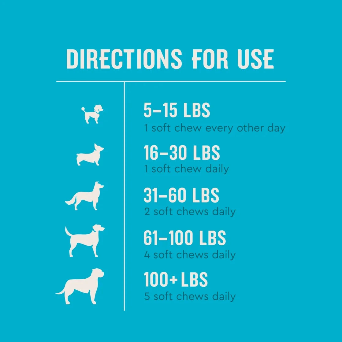 Calming Support Supplement Soft Chews for Dogs, Hickory Smoke Flavored Soft Chews, 60 Count