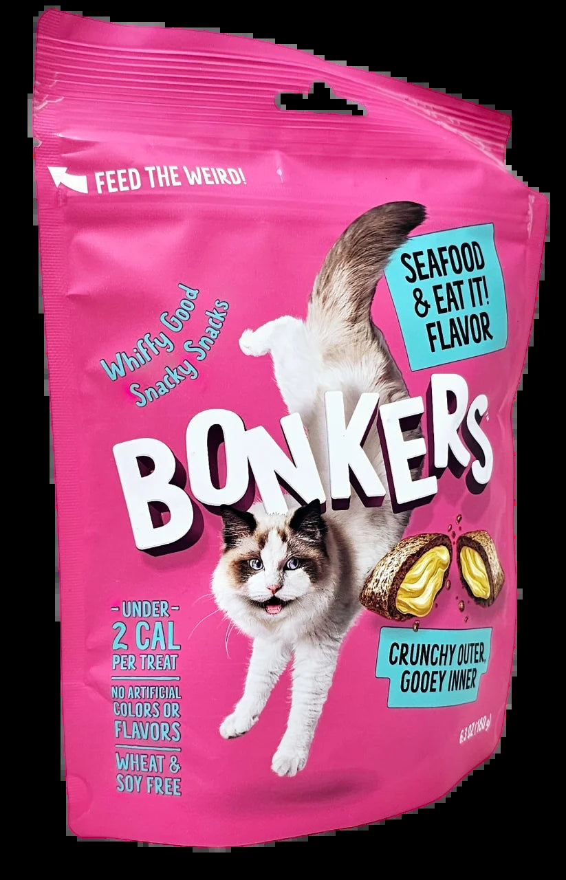 Seafood Flavor Crunchy Cat Treats, 6.3 oz (Pack of 3)