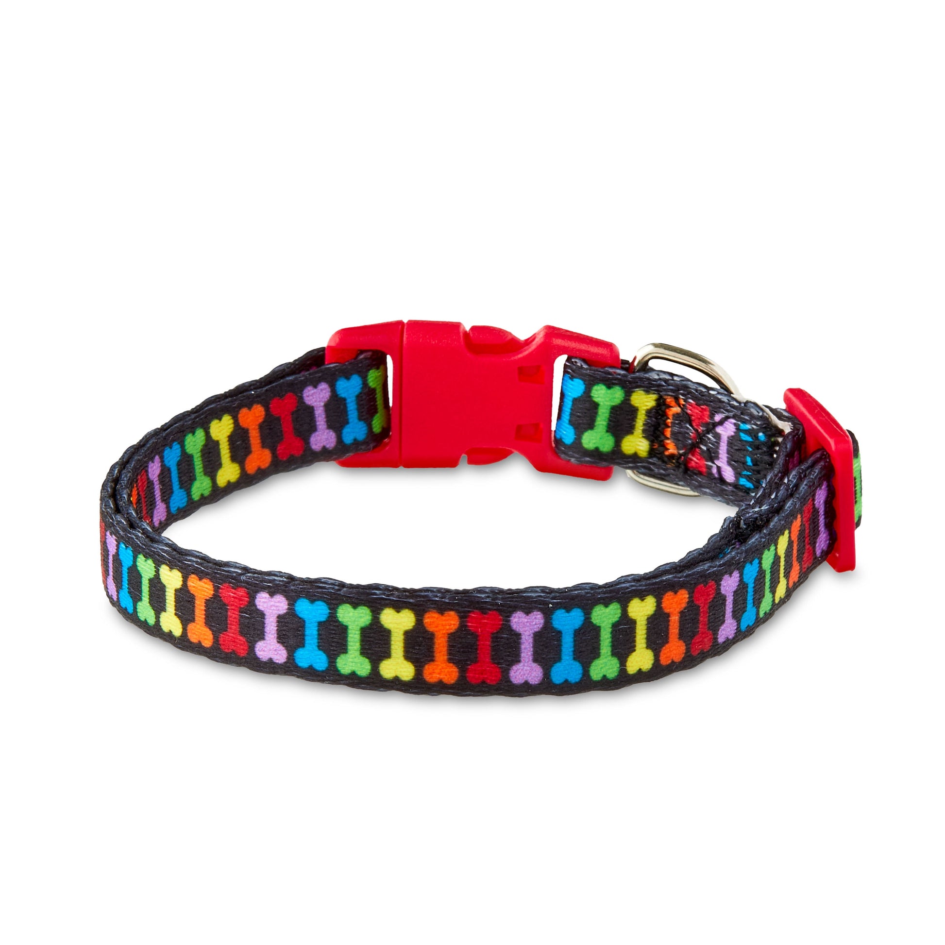 Multicolored Bone Print Fashion Dog Collar for Small Dogs