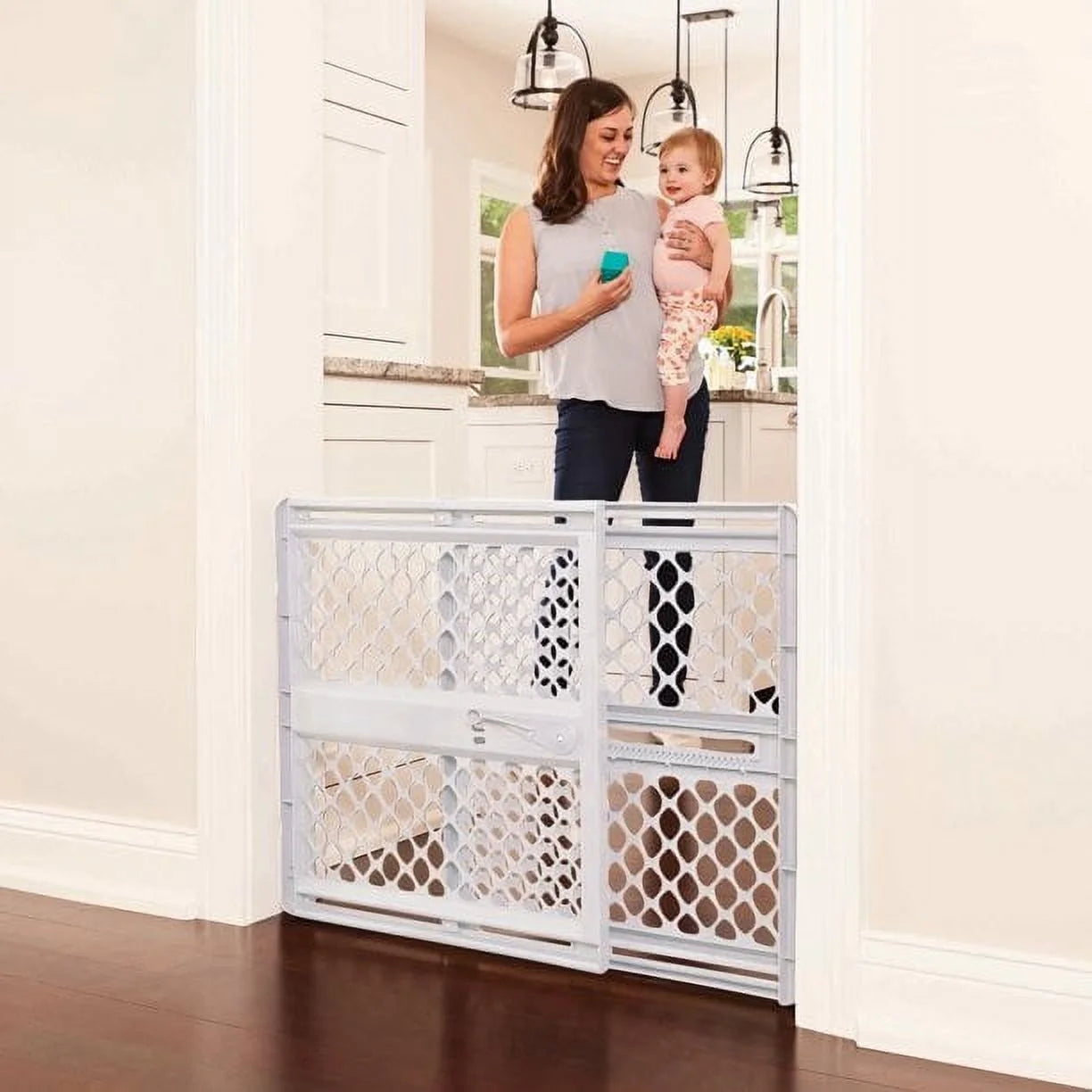 Supergate Explorer Baby Safety Gate, 26"-42", Gray Plastic