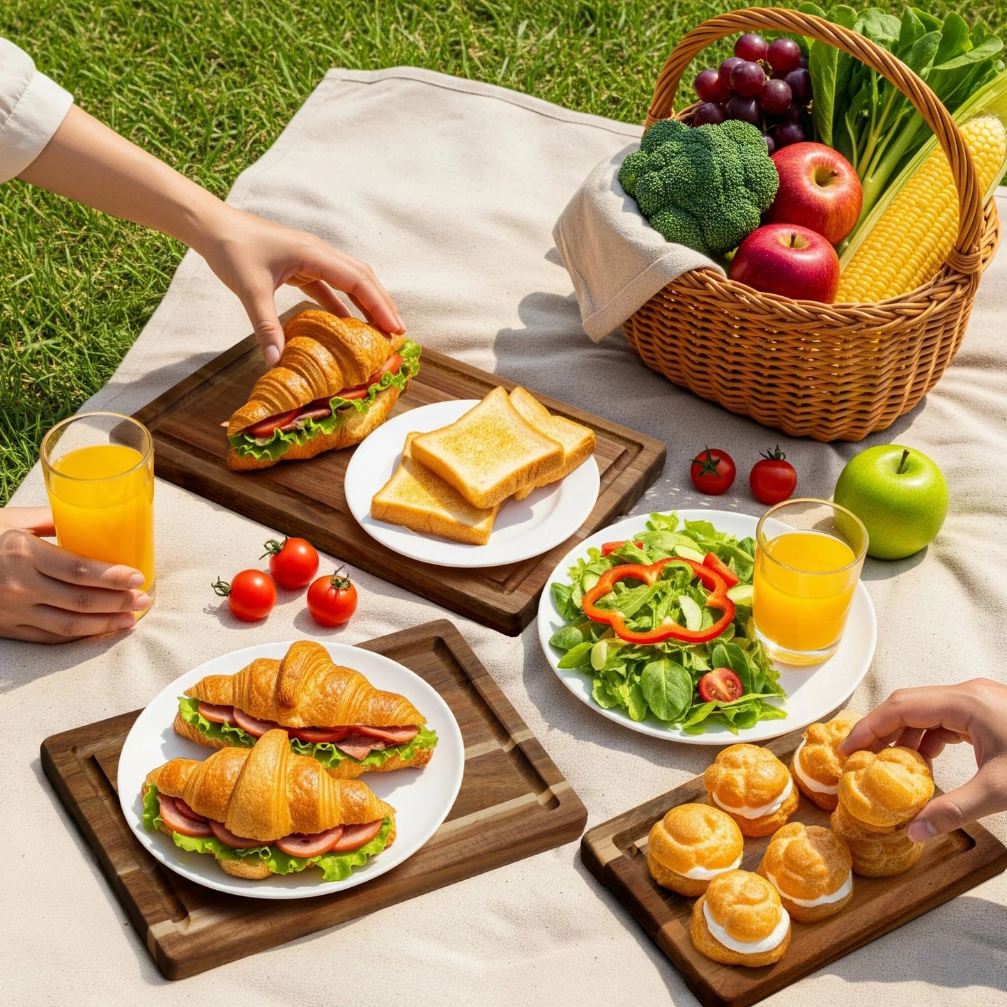 Acacia Wood Cutting Board, Cutting Board Set of 3 with Juice Groove, Wooden Chopping Boards for Kitchen, for Meat & Vegetables