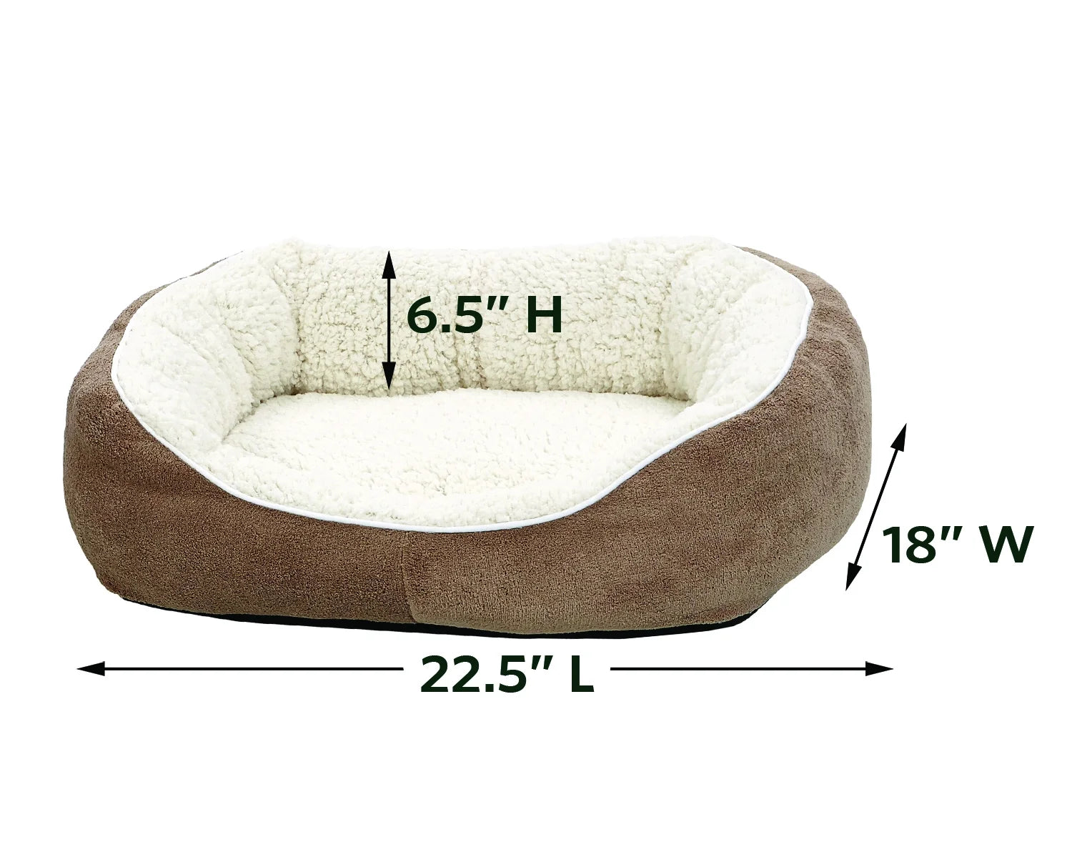 Midwest Homes for Pets Cuddle Dog Bed, Ultra-Soft Fleece Dog & Cat Cuddle Bed, Small, Brown