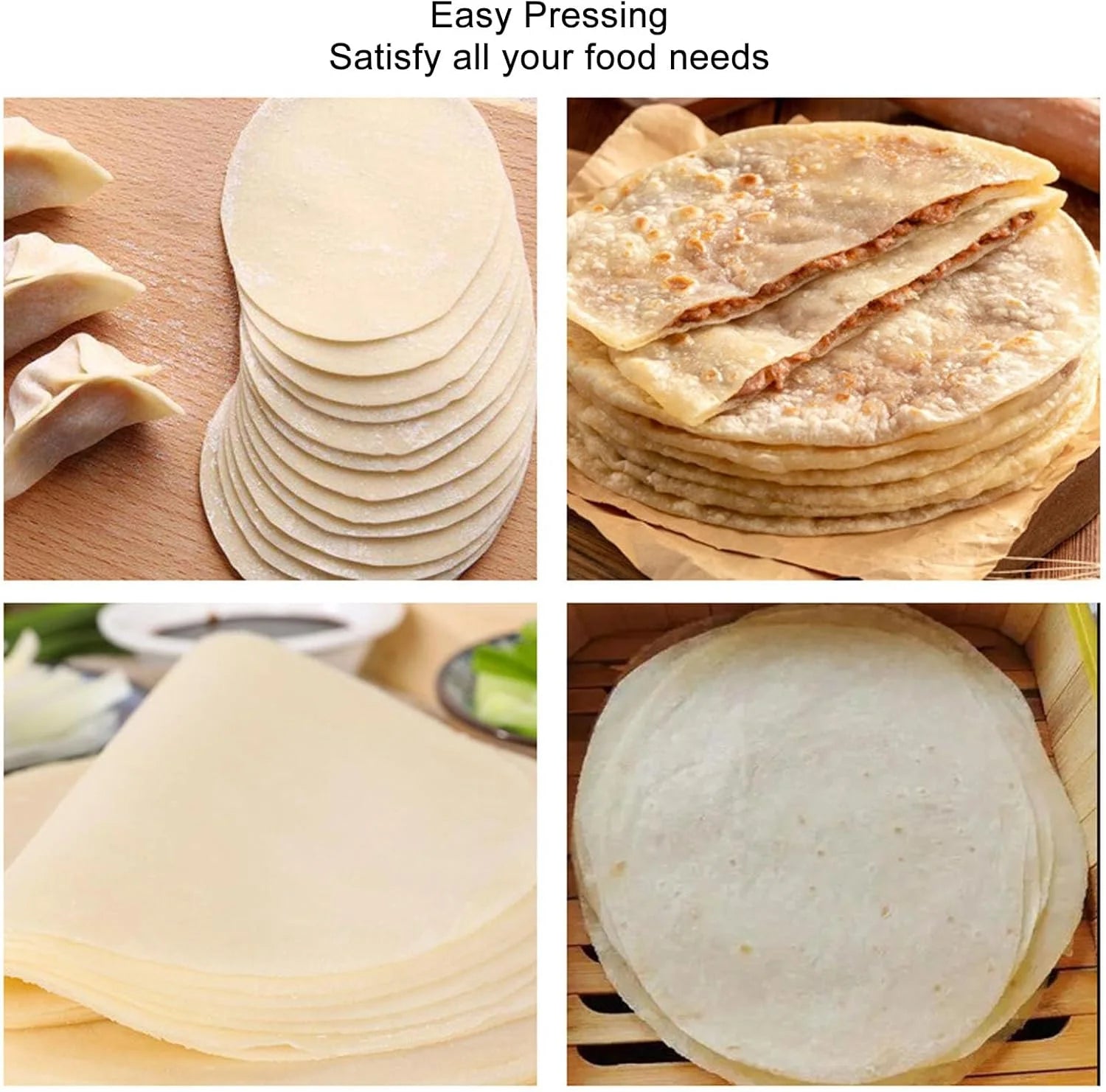 8 Inch Non-Stick Tortilla Press, Flour Corn Press Bakeware Tool DIY Dough Press Tortilla Maker, Kitchen Utensils for Tortillas, Paracones, Pizza, Pie, Patty