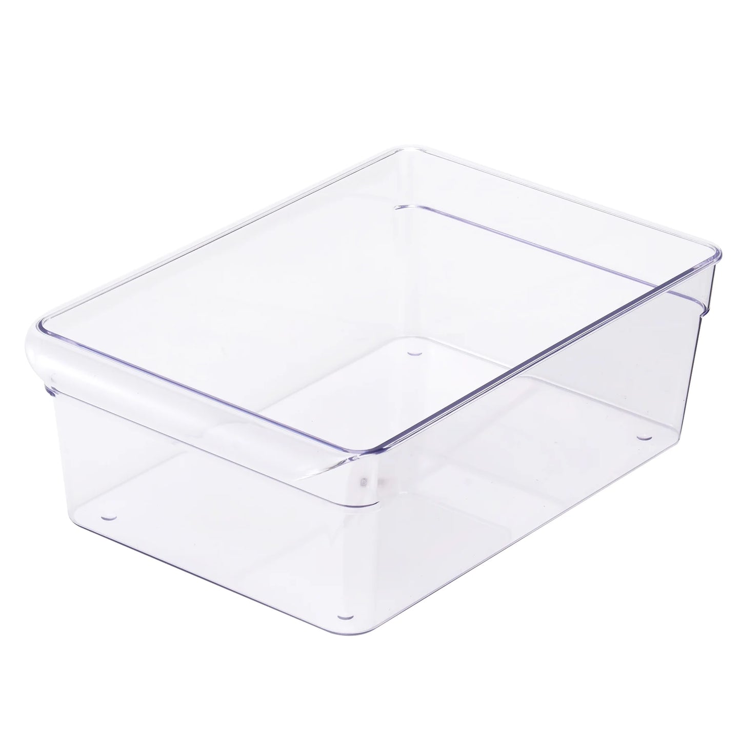 Large Fridge Bin, 12X8X4 Inches, Clear Plastic