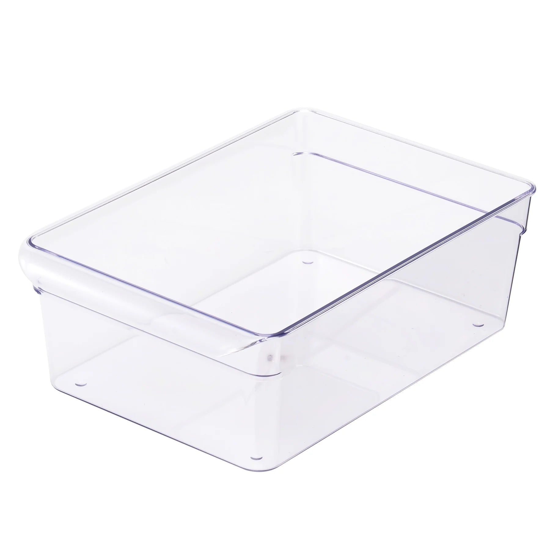 Large Fridge Bin, 12X8X4 Inches, Clear Plastic