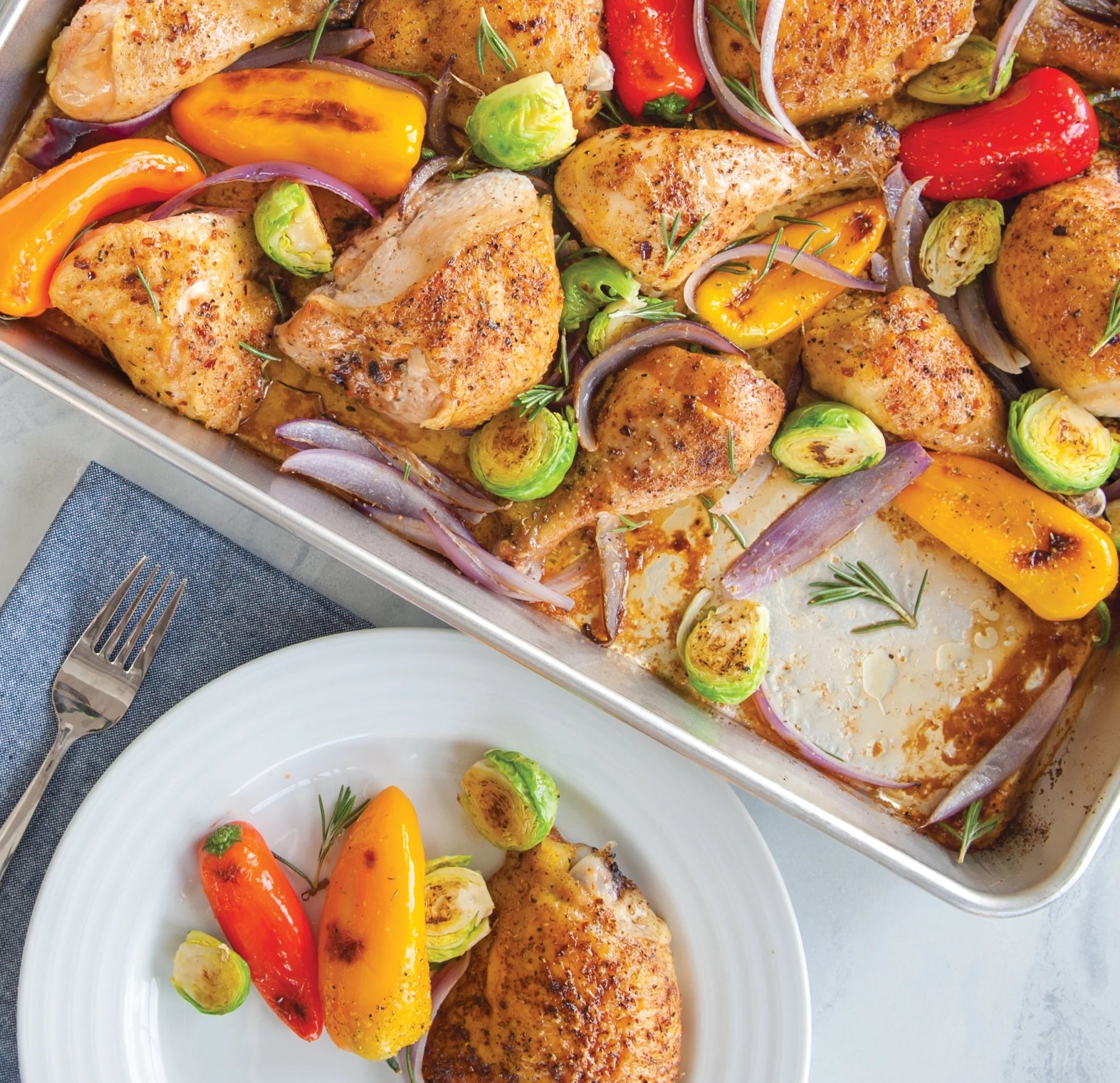 Naturals 20" X 13" Aluminum Roasting & Baking Pan with Nonstick Crisping Rack