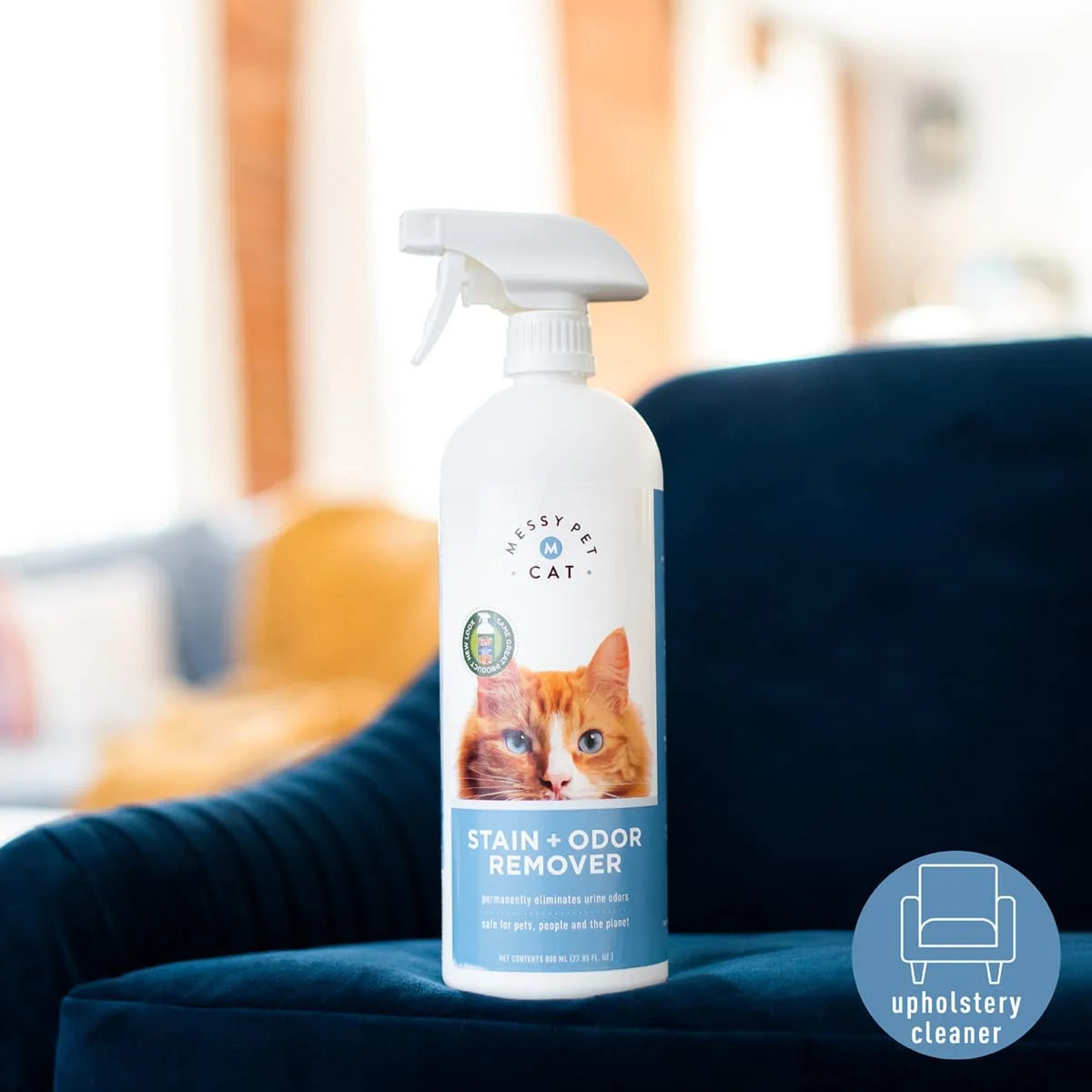 2-Pack Professional Pet Stain and Odor Remover for Carpets, Upholstery, and Mattresses - 27 Oz