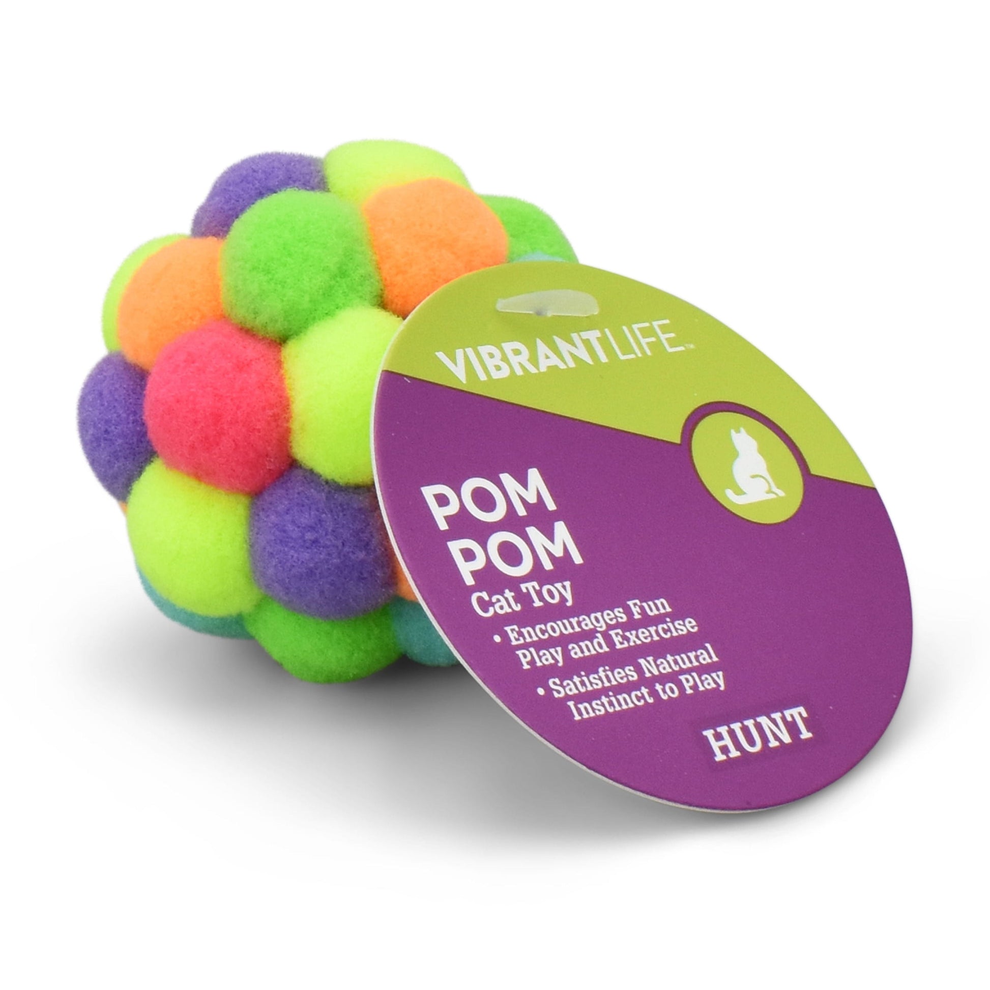 Multicolor Pom Pom Cat Toy