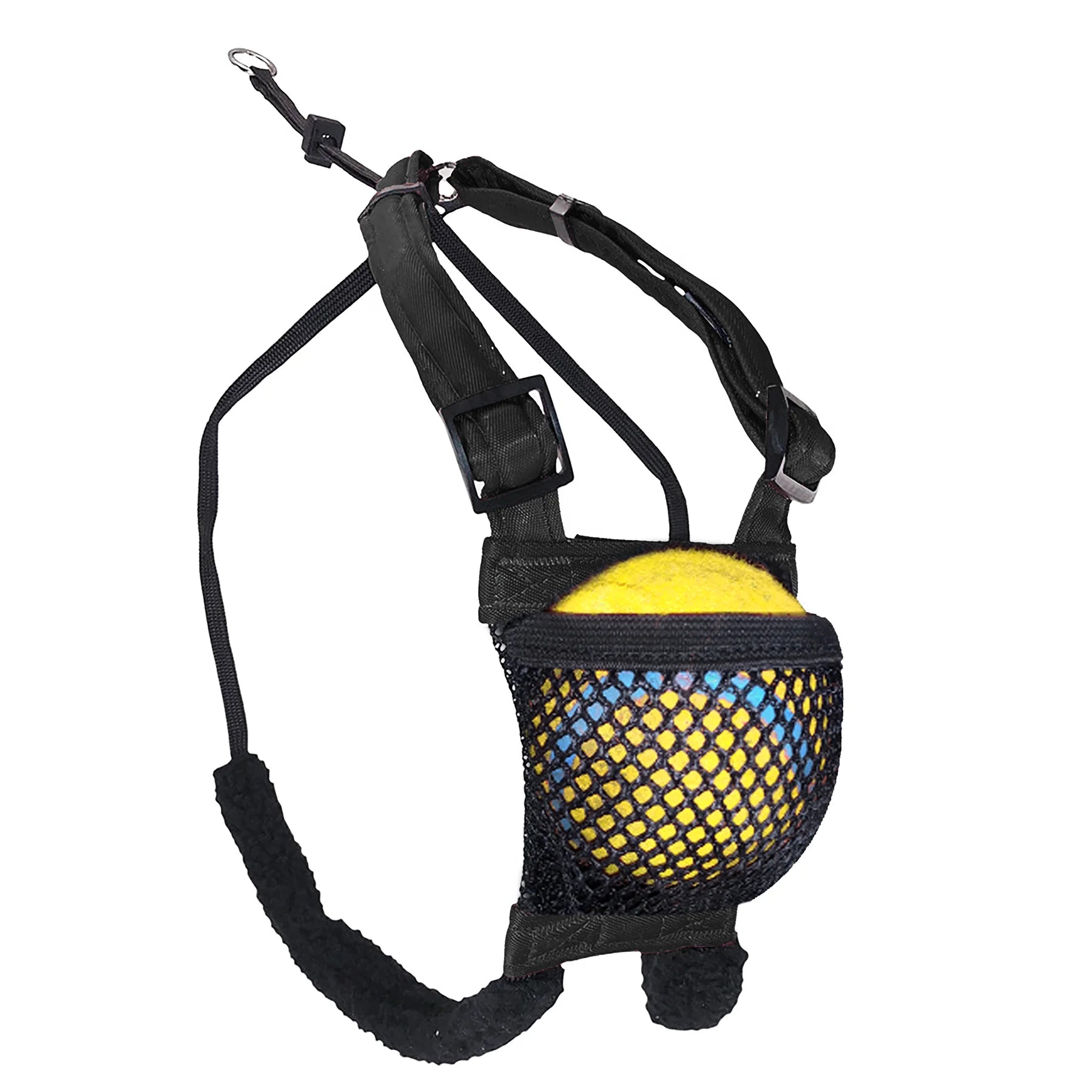 Yuppie Puppy Black Nylon Mesh Non-Pulling Dog Harness, Medium (14" to 20" Chest Size)