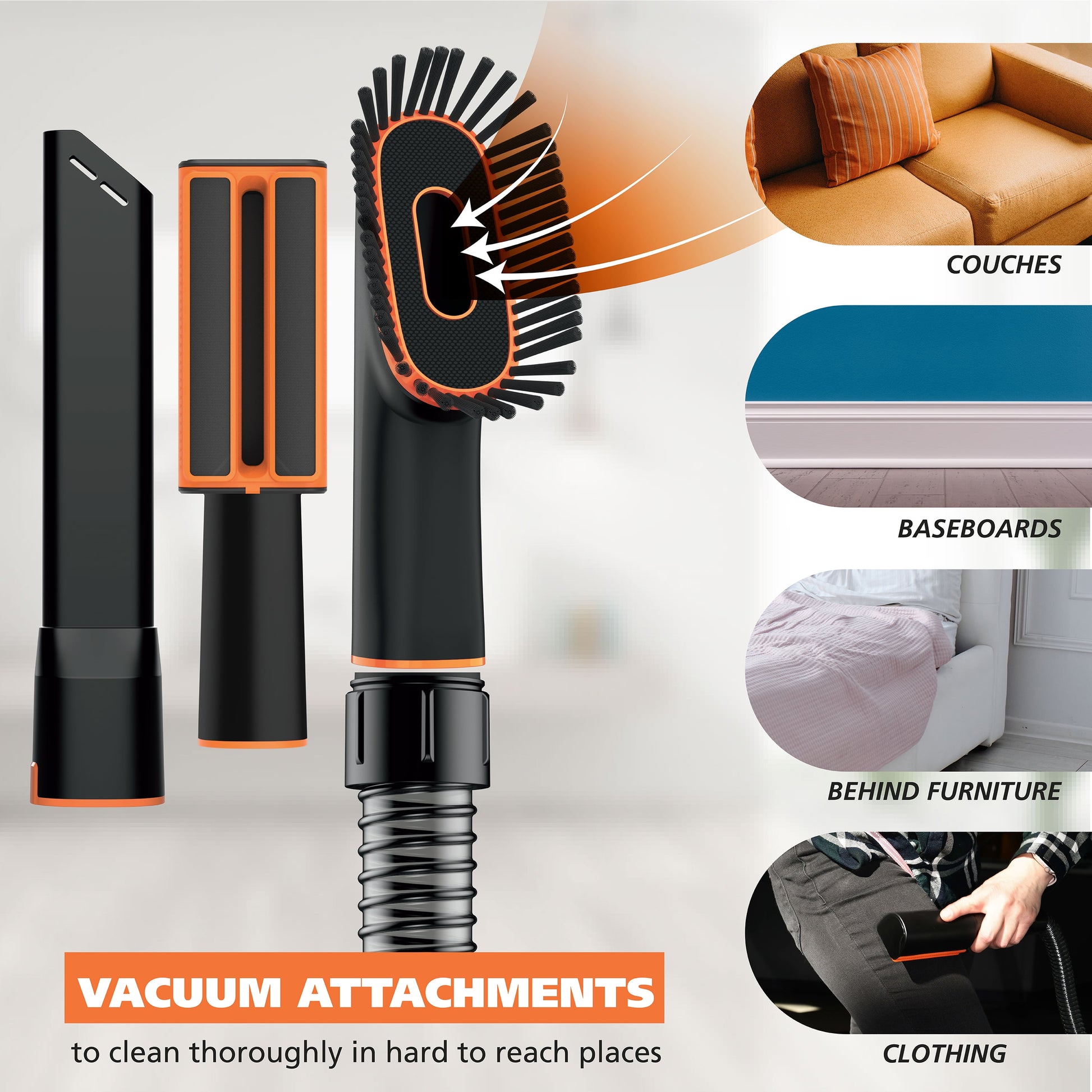 Dog Pet Groom and Vacuum Hose and Attachments, 2 Speeds, 14 Piece, Rechargeable Lithium 3026956