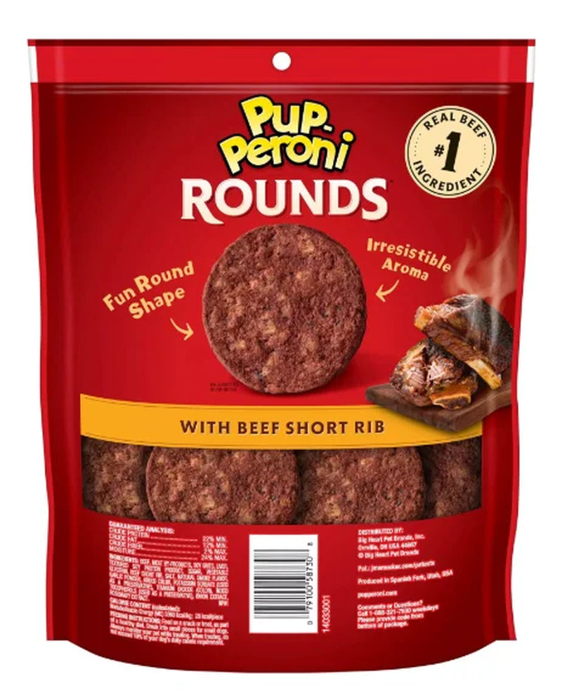 Rounds Dog Treats for All Ages - Beef & Short Rib, 20.5 Oz