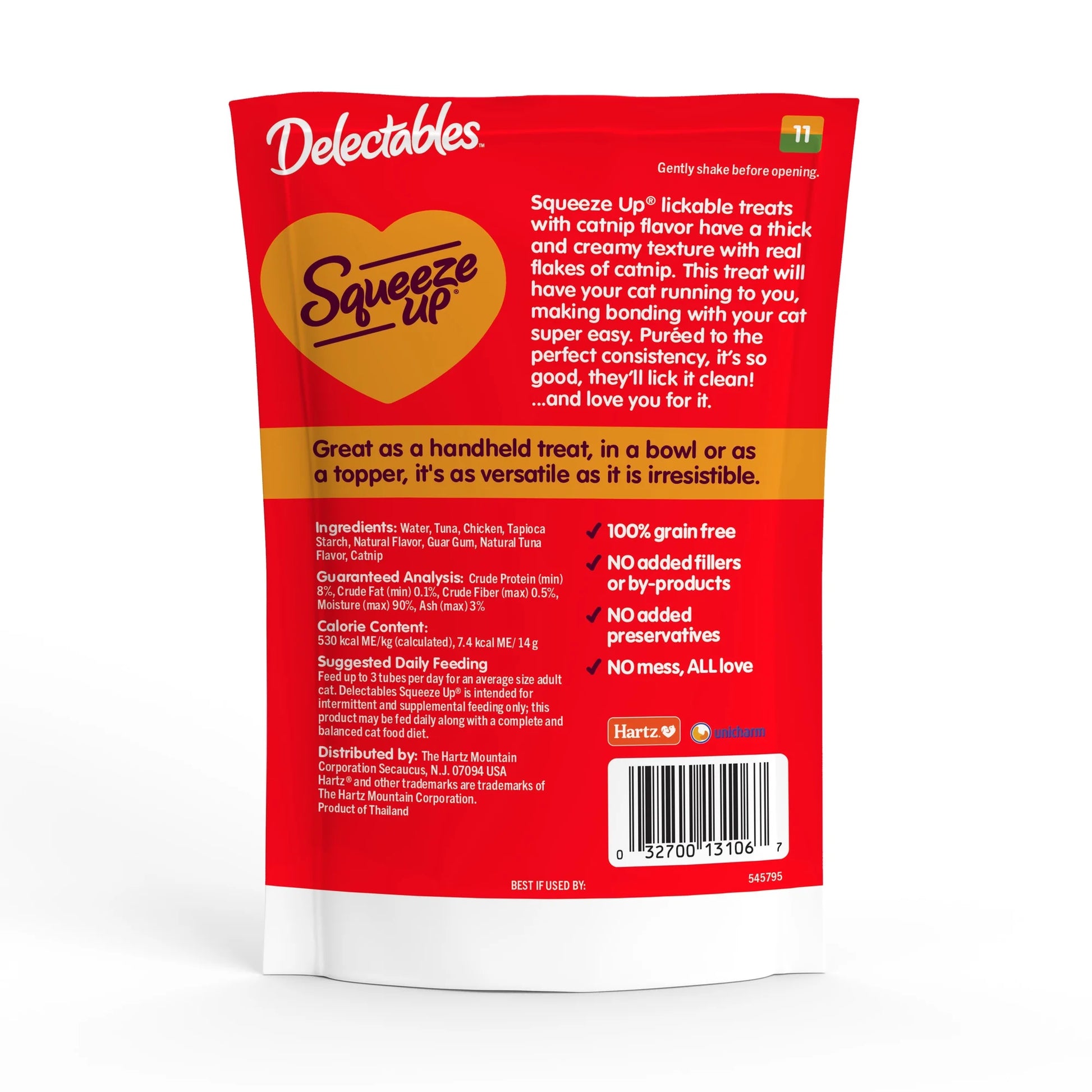 Hartz  Squeeze Up Chicken and Catnip Lickable Cat Treats, 4 Count