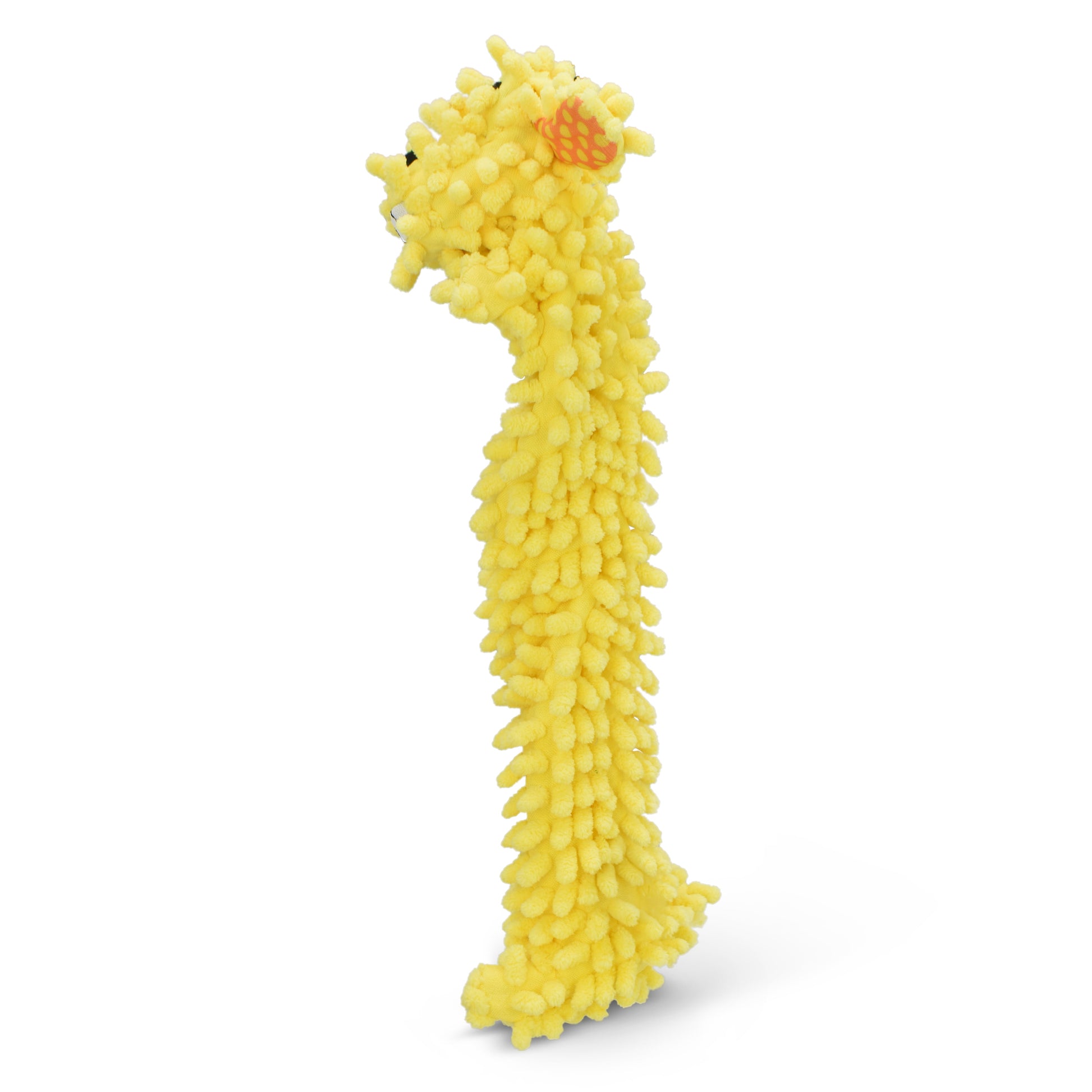 Floppy Moppy Loofa, Unstuffed Plush Dog Toy, 2 Pack, Yellow and Orange
