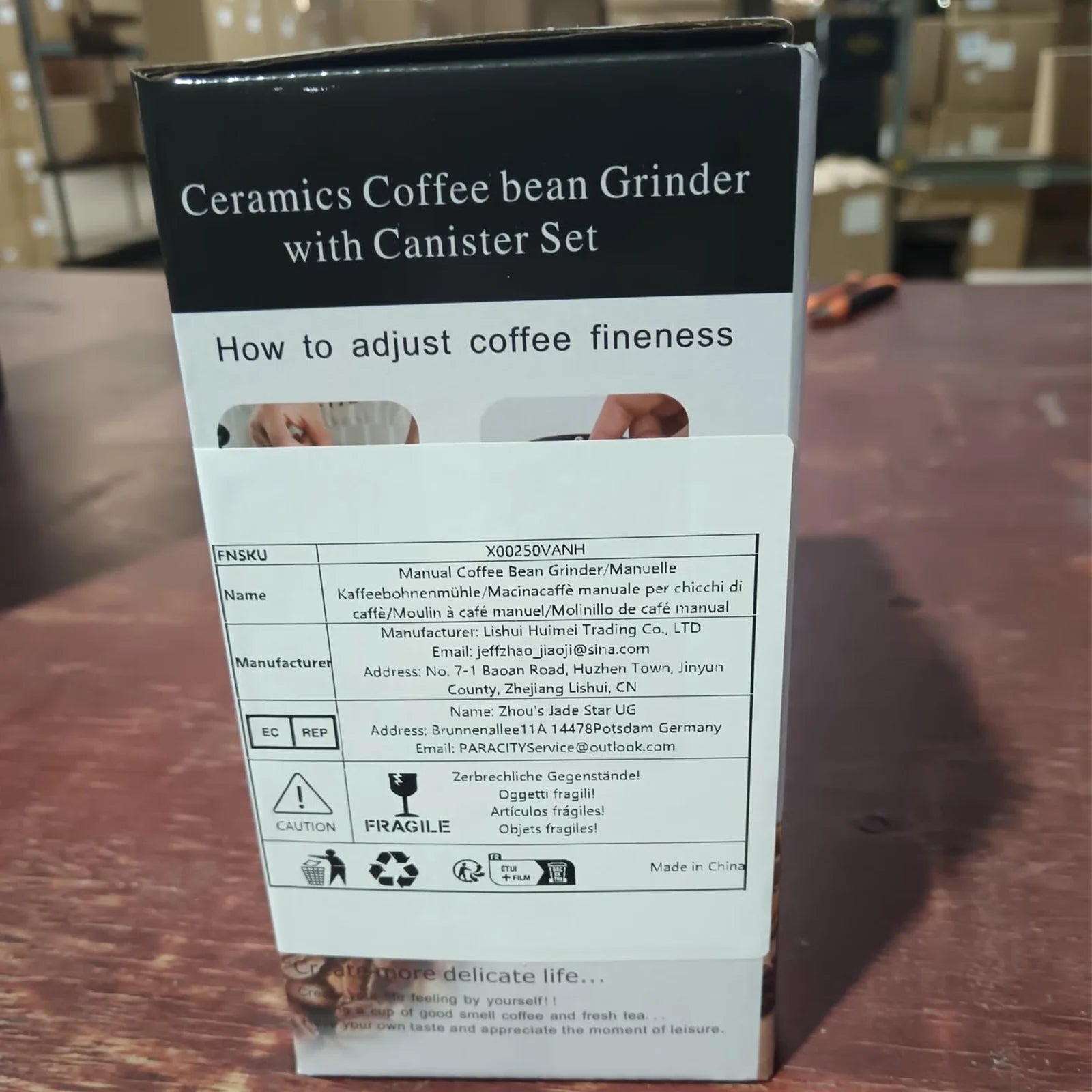 PARACITY Manual Coffee Bean Grinder Small, Ceramic Burr, 2 X 11Oz Glass Jars, Stainless Steel Handle for Drip, Espresso, French Press & Turkish Brew