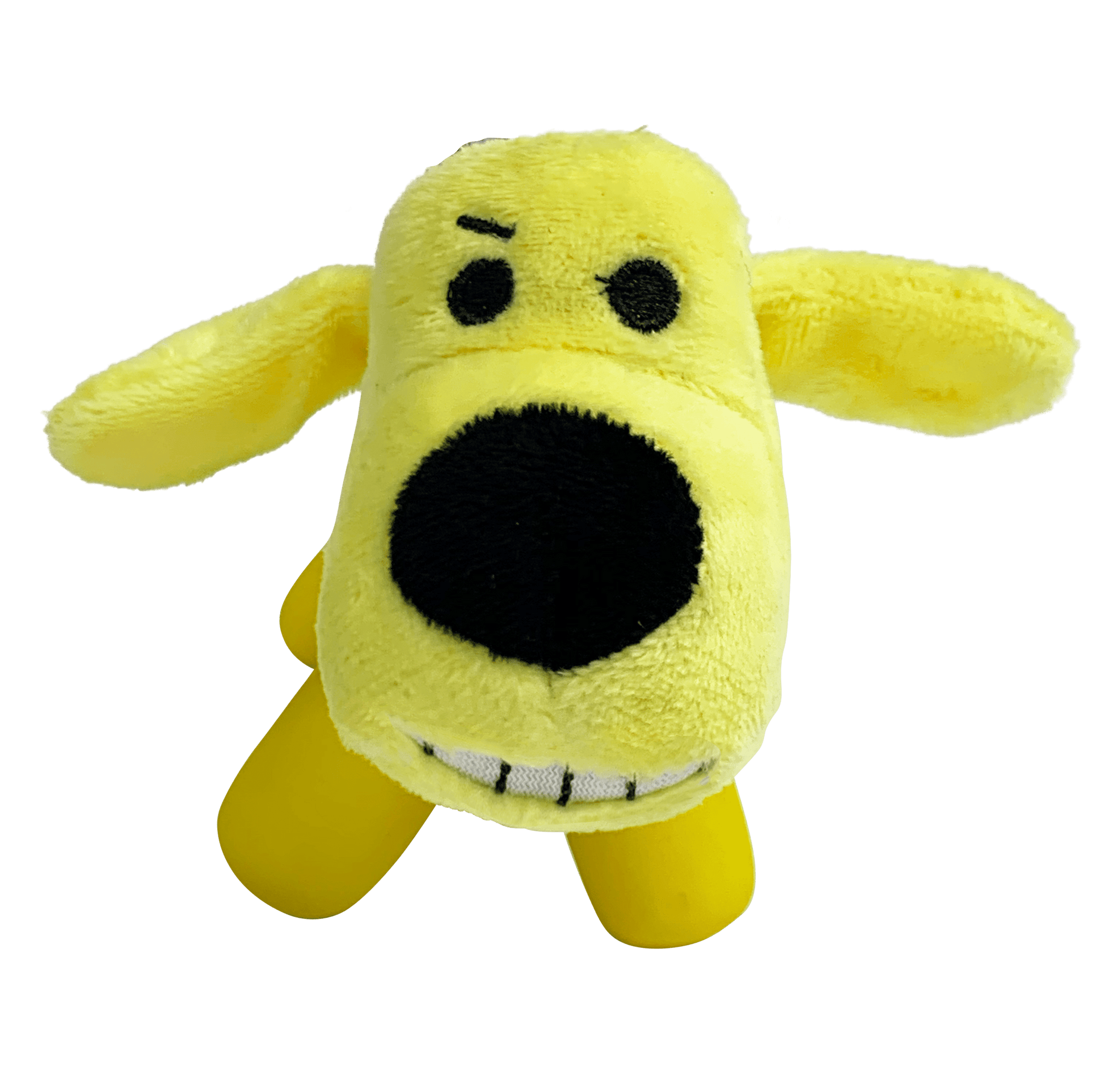 Smiling Dog Loofa Pals Banana-Shaped Latex Plush Toy for Dogs