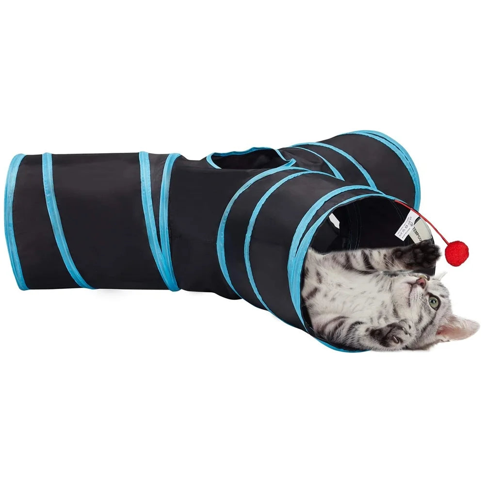 Y Cat Tunnel Tube 3 Way Cat Tunnels for Indoor Cats, Rabbit Tunnel, Collapsible Kitten Tunnel Toys for Large Cats, Animal Pet Kitty Tunnel Toys