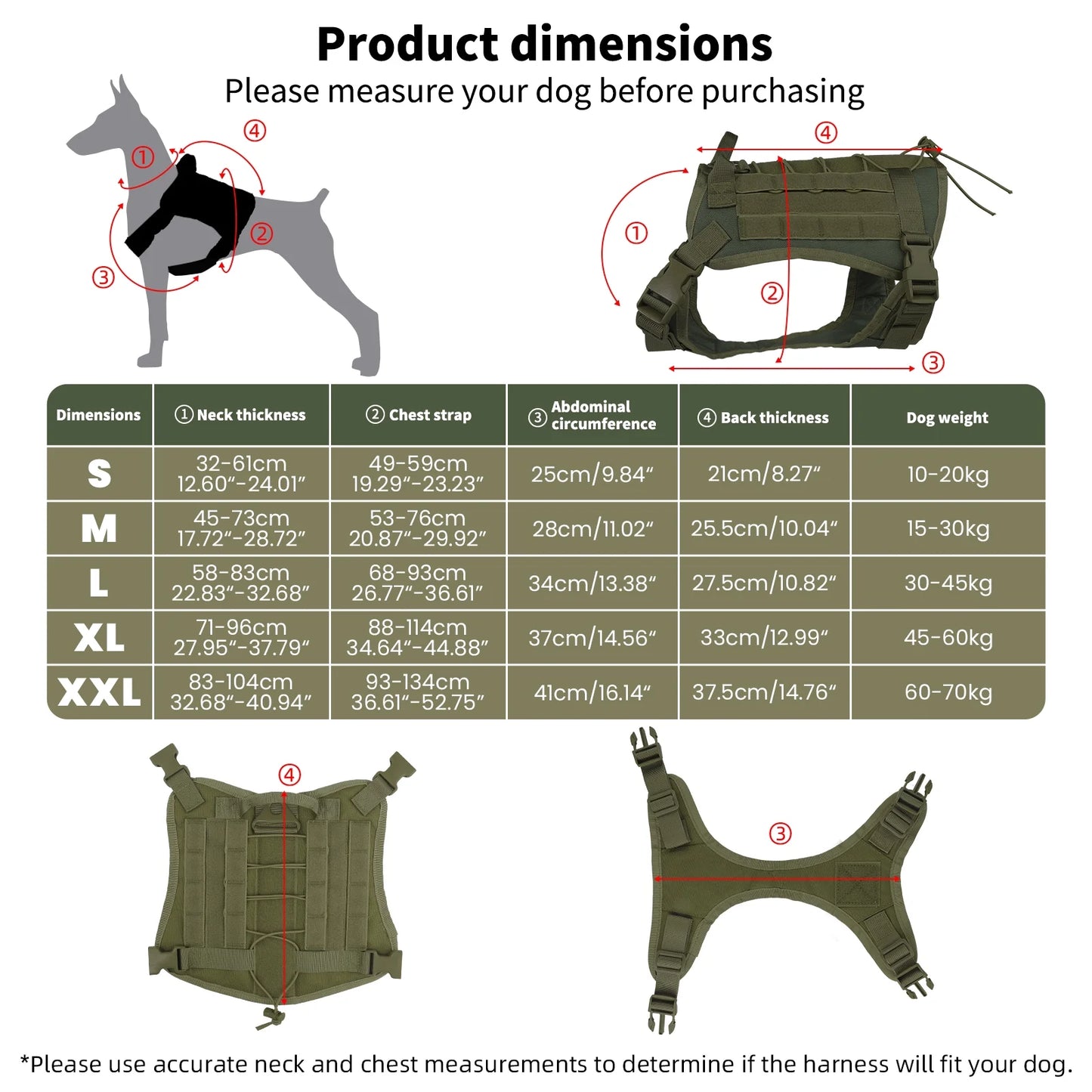 Dog Harness, No Pull Dog Harness for Large Dogs, Heavy Duty Pet Harness with Handle, Adjustable Easy on Pet Harness for Running Walking, Green L