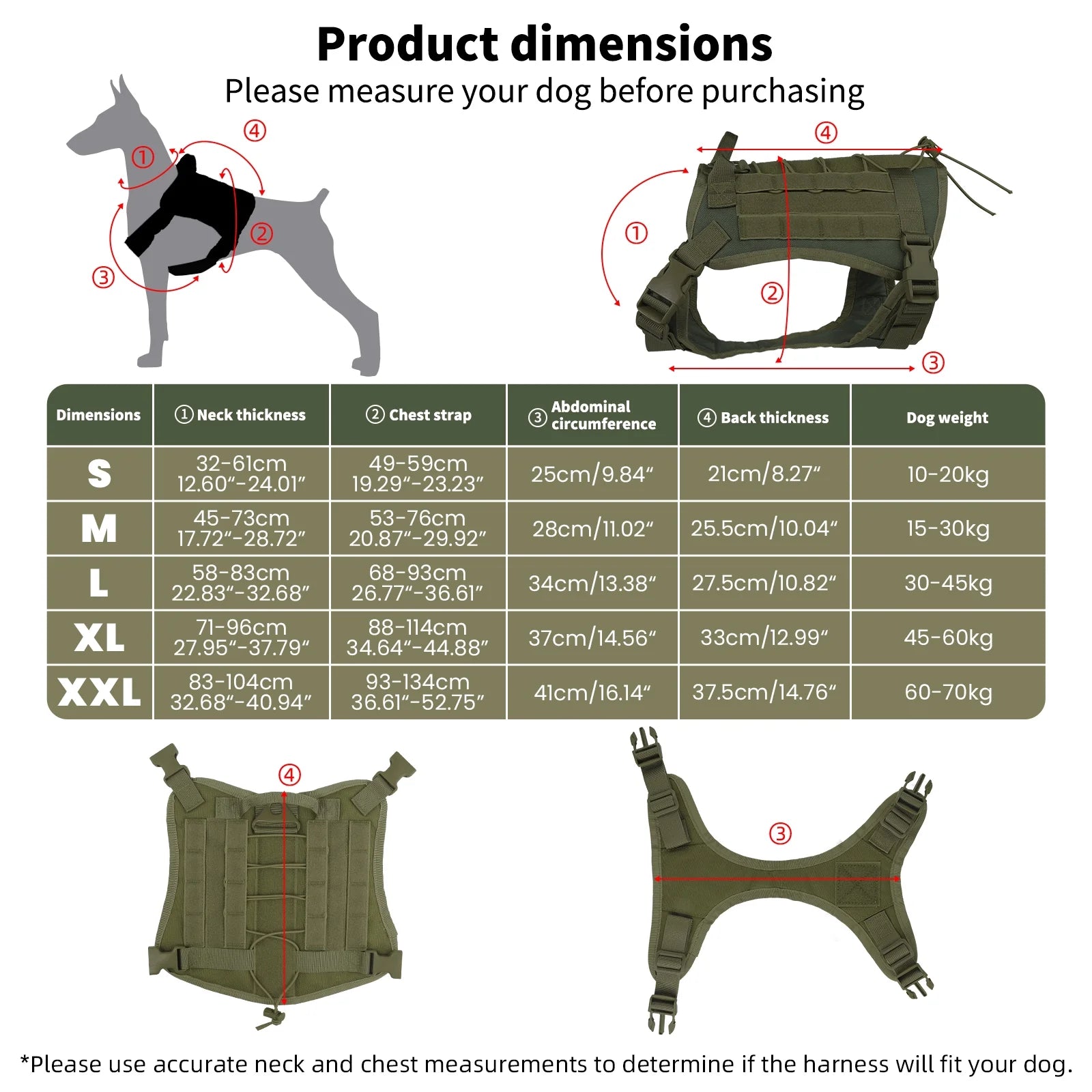 Dog Harness, No Pull Dog Harness for Large Dogs, Heavy Duty Pet Harness with Handle, Adjustable Easy on Pet Harness for Running Walking, Green L