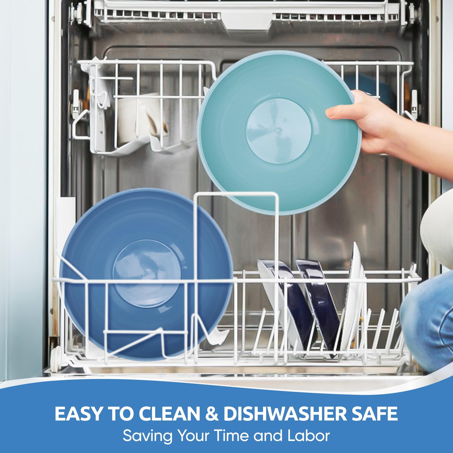 Mixing Bowls with Airtight Lids Set of 6, Plastic Nesting Bowls Prep Bowls for Mixing, Serving, Kitchen Preparing, Storage, Microwave & Freezer Safe