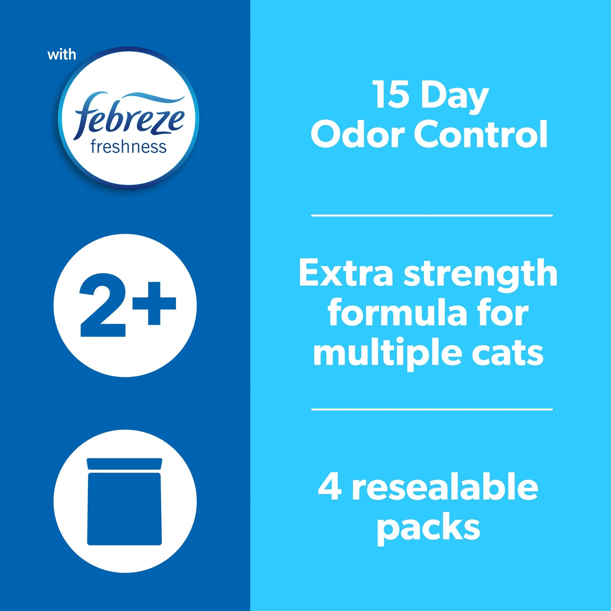 Multi-Cat Scented Clumping Cat Litter with the Power of Febreze, 38 Lbs