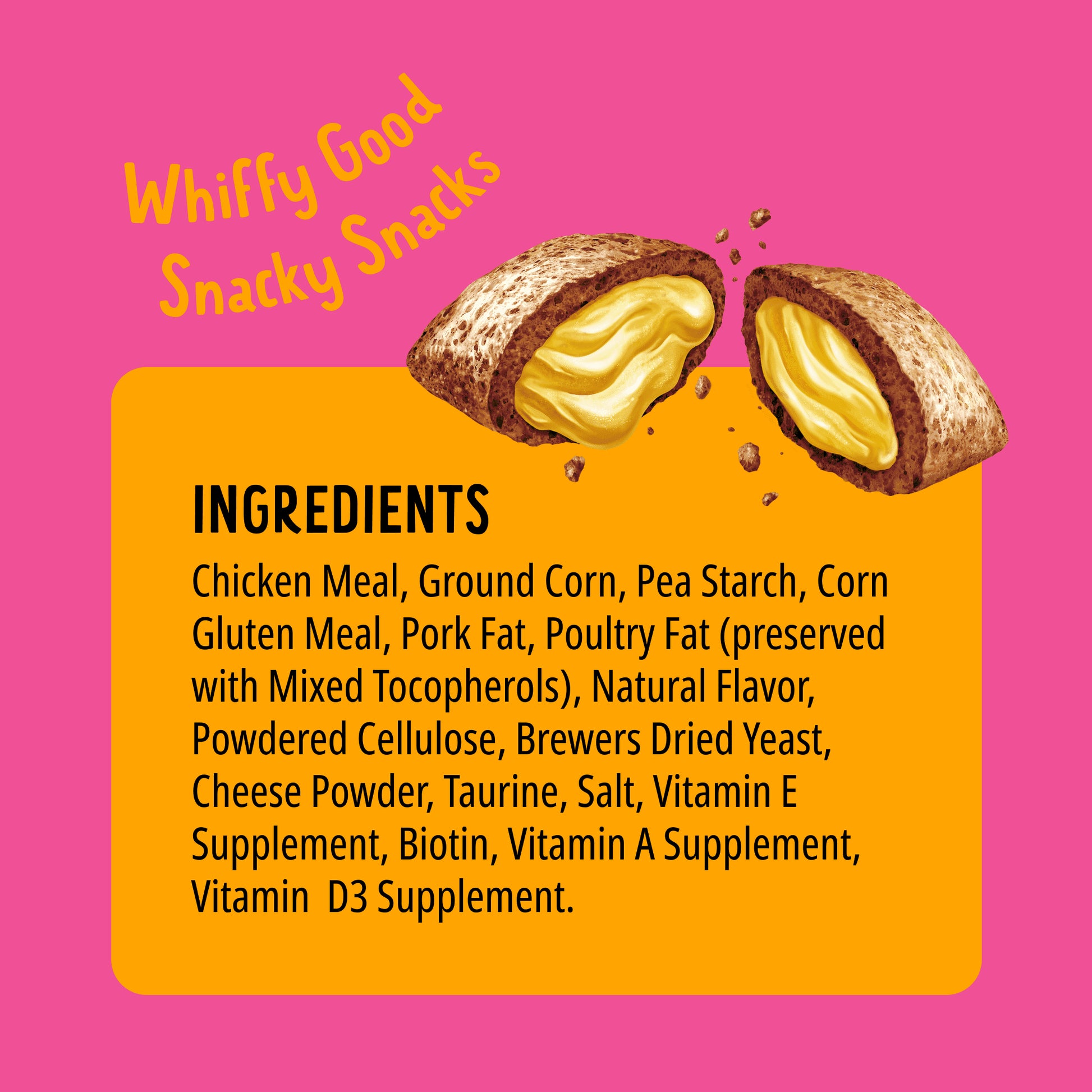 Chicken Flavor Cat Treats, Crunchy and Soft Snacks for Cats, 3 Oz Bag