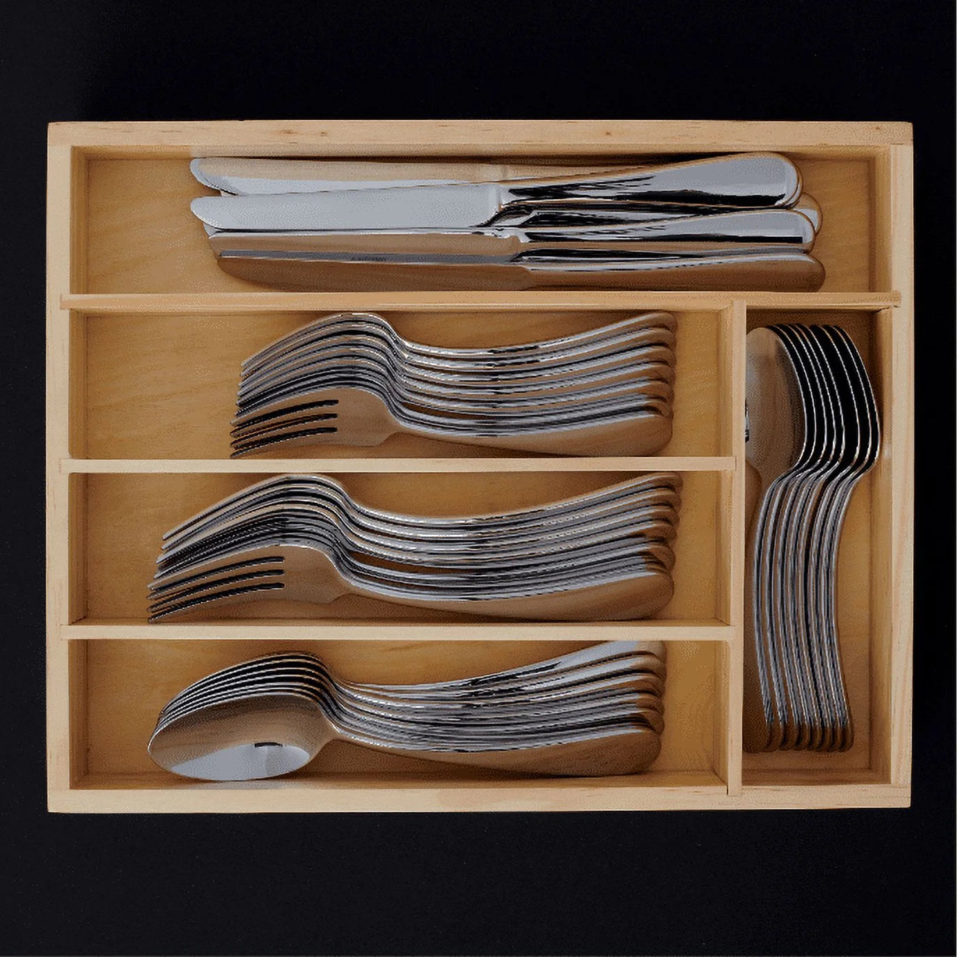 Teso 40-Piece Stainless Steel Flatware Set with Caddy (Service for 8)