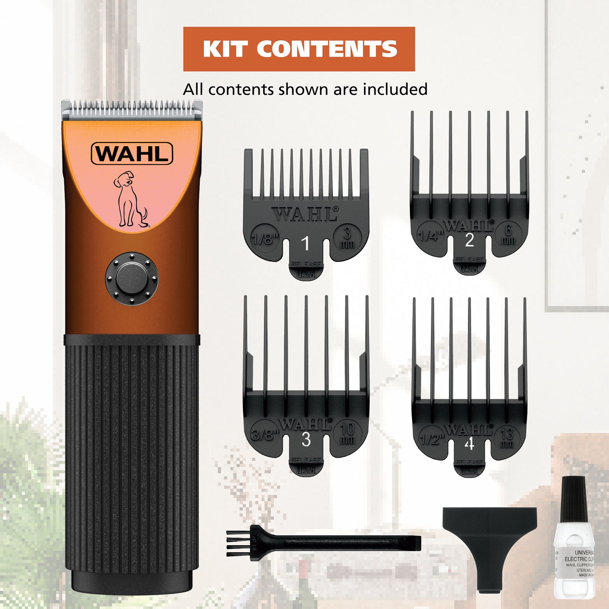 Touch up Battery Powered Pet Dog Clipper-Trimmer, Orange/Black - 70008