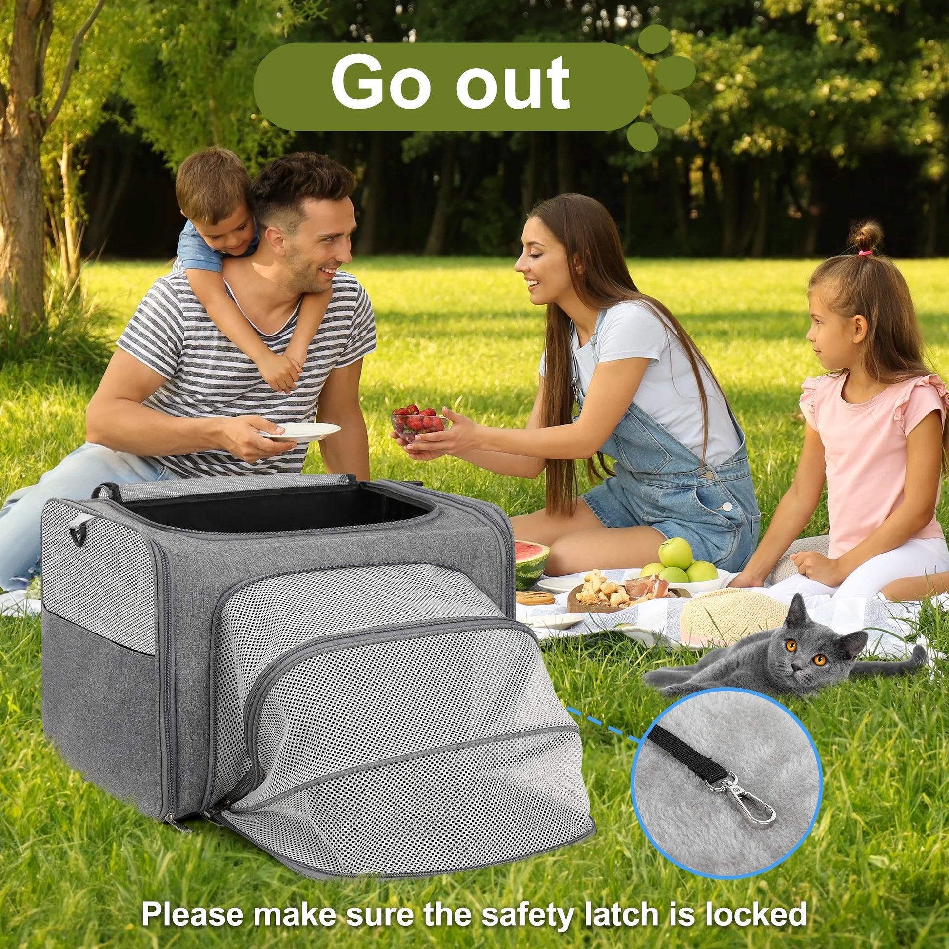 Expandable Soft-Sided Pet Carrier - Airline Approved Collapsible Design for Cats, Puppies, and Small Dogs (19" x 13" x 13")