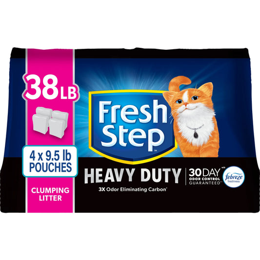 Heavy Duty Clumping Litter with Febreze Freshness, 30 Day Odor Control, 38 Lb