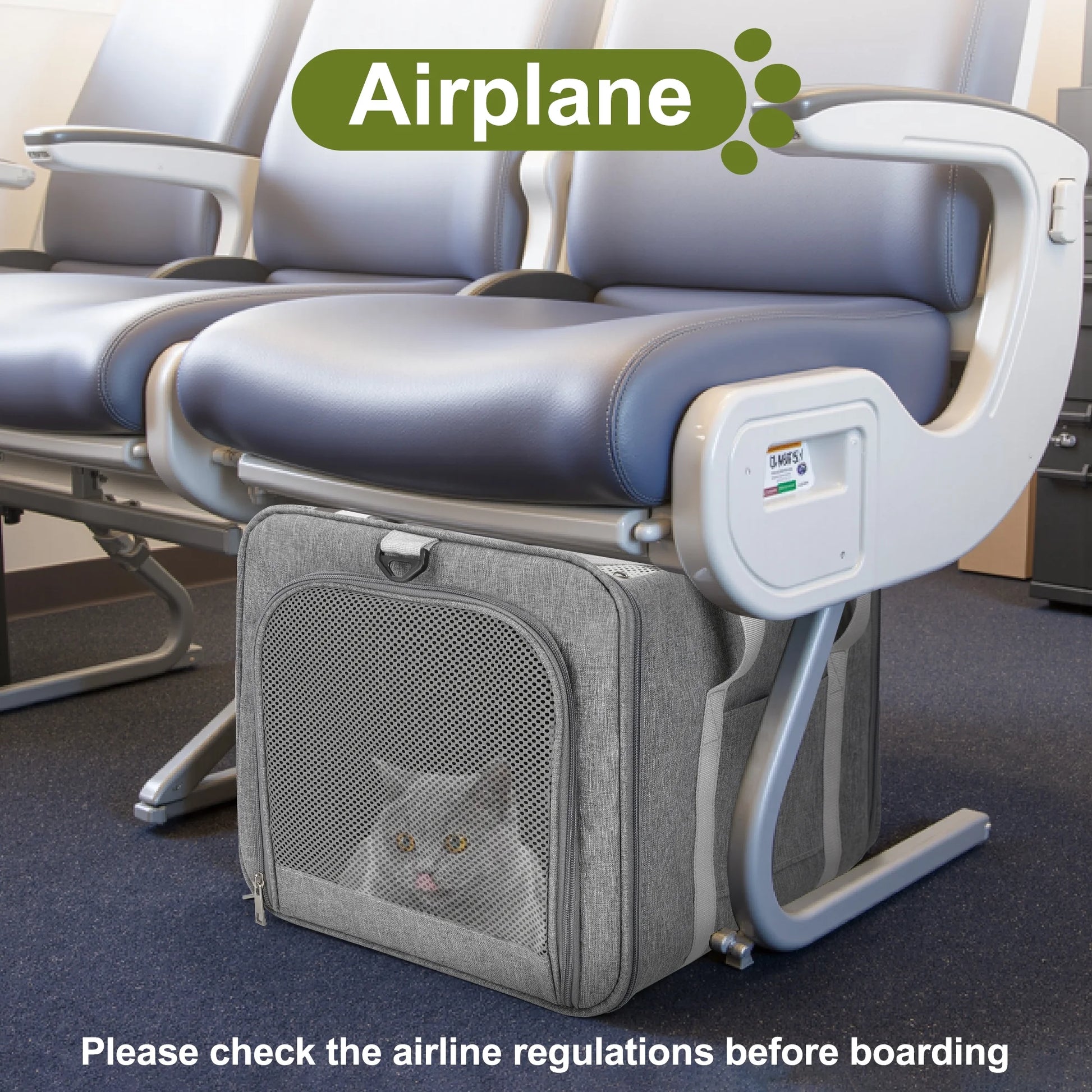 Expandable Soft-Sided Pet Carrier - Airline Approved Collapsible Design for Cats, Puppies, and Small Dogs (19" x 13" x 13")