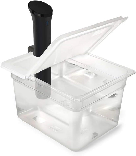 12 Quart Sous Vide Cooking Container with Collapsible Hinged Lid - Compatible with Anova Precision Sous Vide Cookers All Models